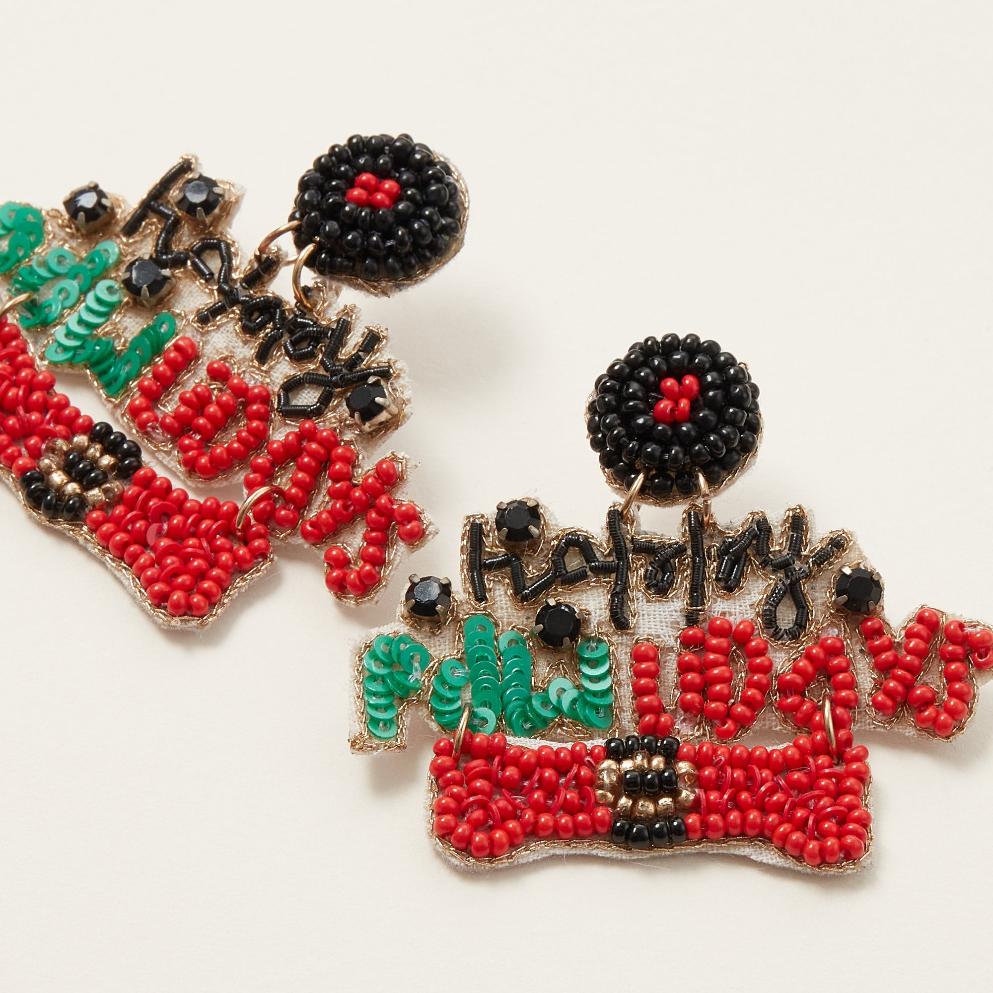 Paw-lidays Christmas Seed Bead Earrings