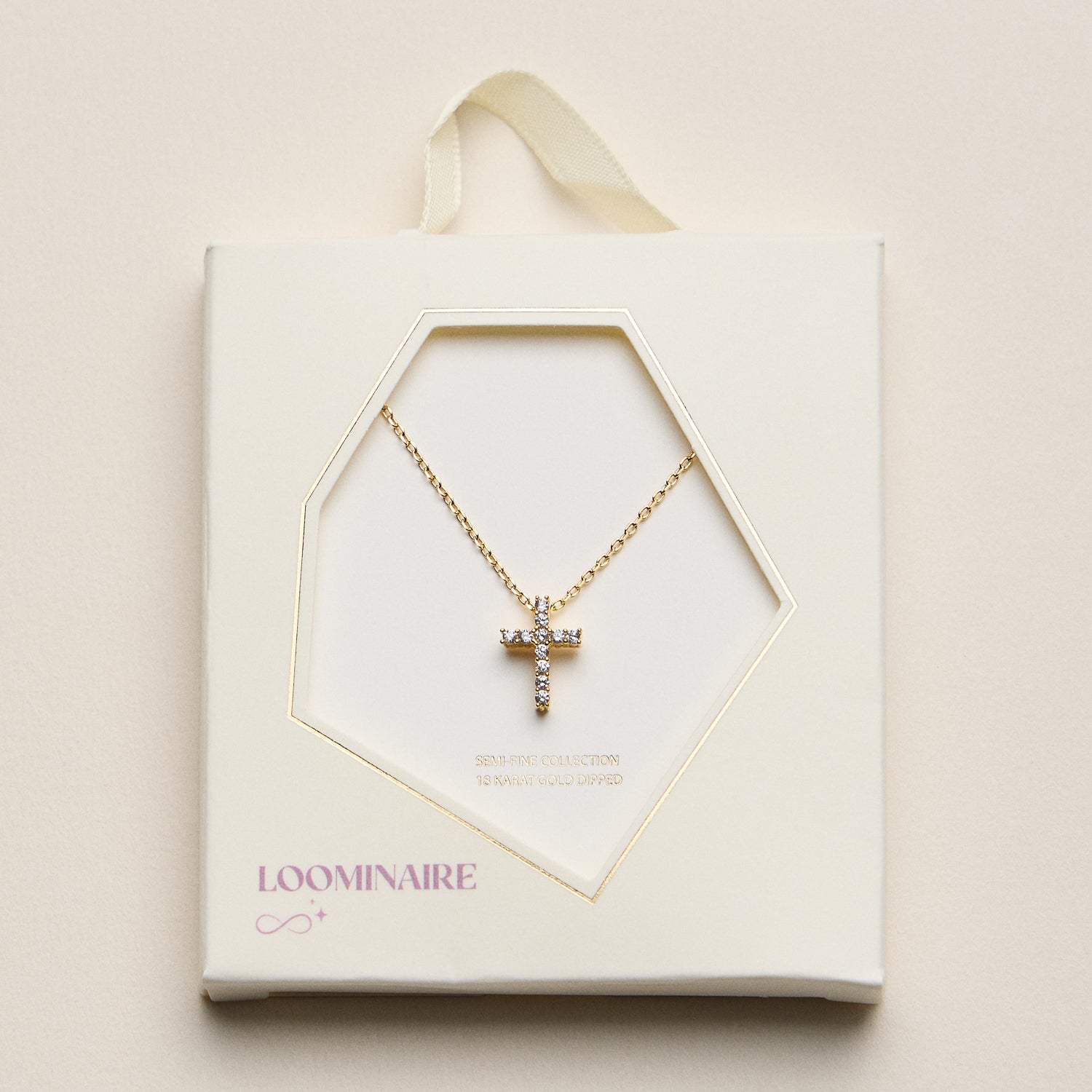 Gold Dipped Cross Pendant Necklace – Dainty CZ Christian Jewelry