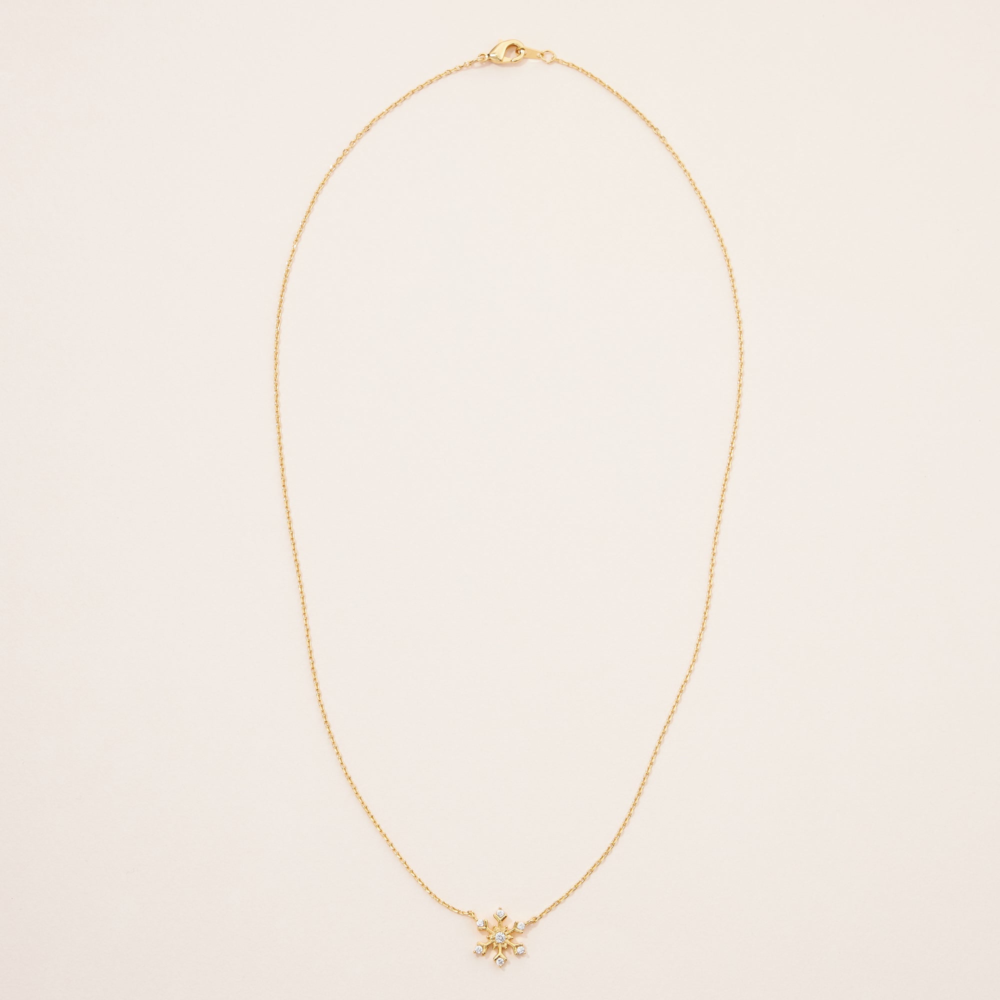 Gold Dipped Snowflake Pendant Necklace