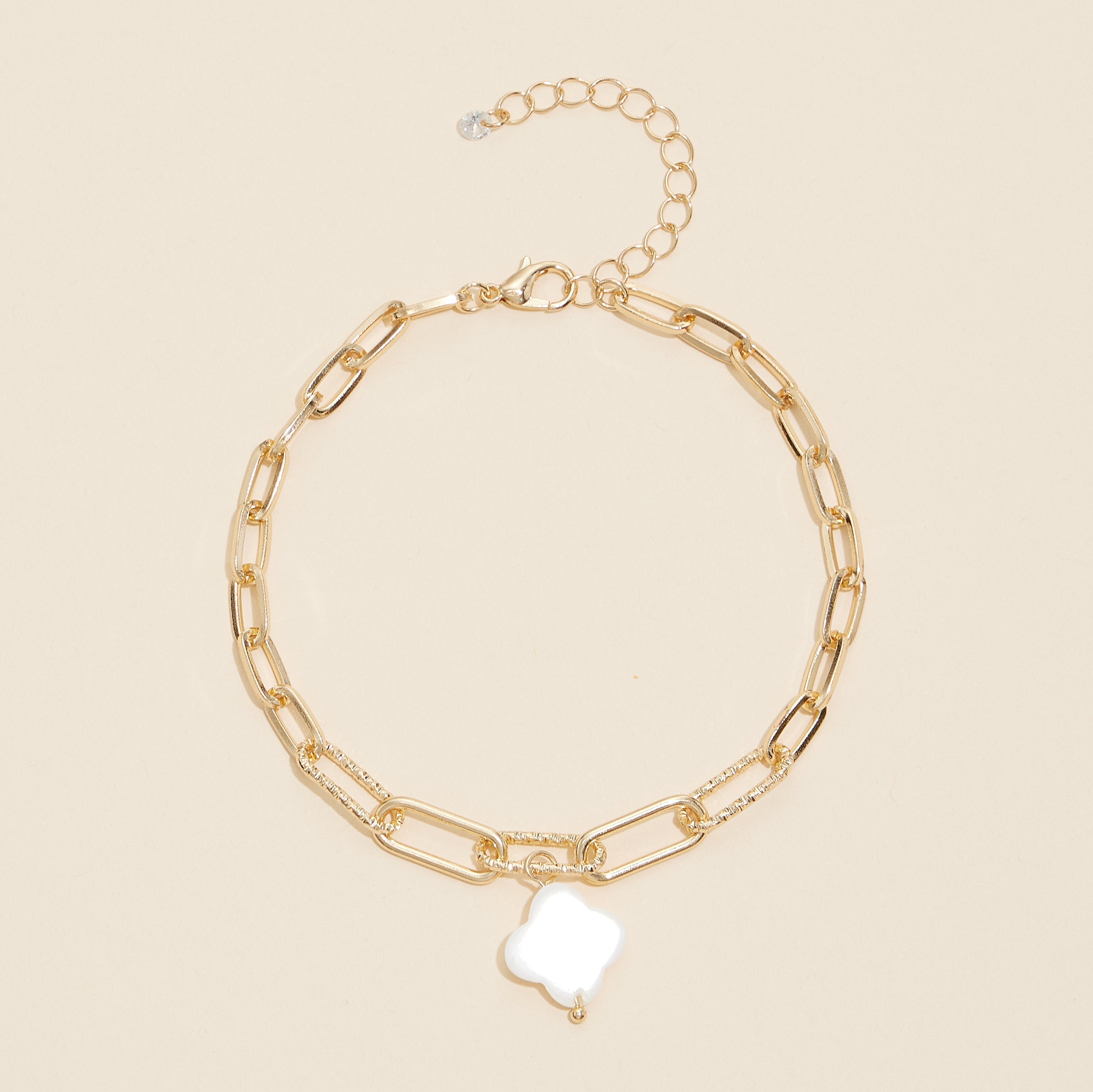 MOP Charm Chain Linked Anklet - Frem