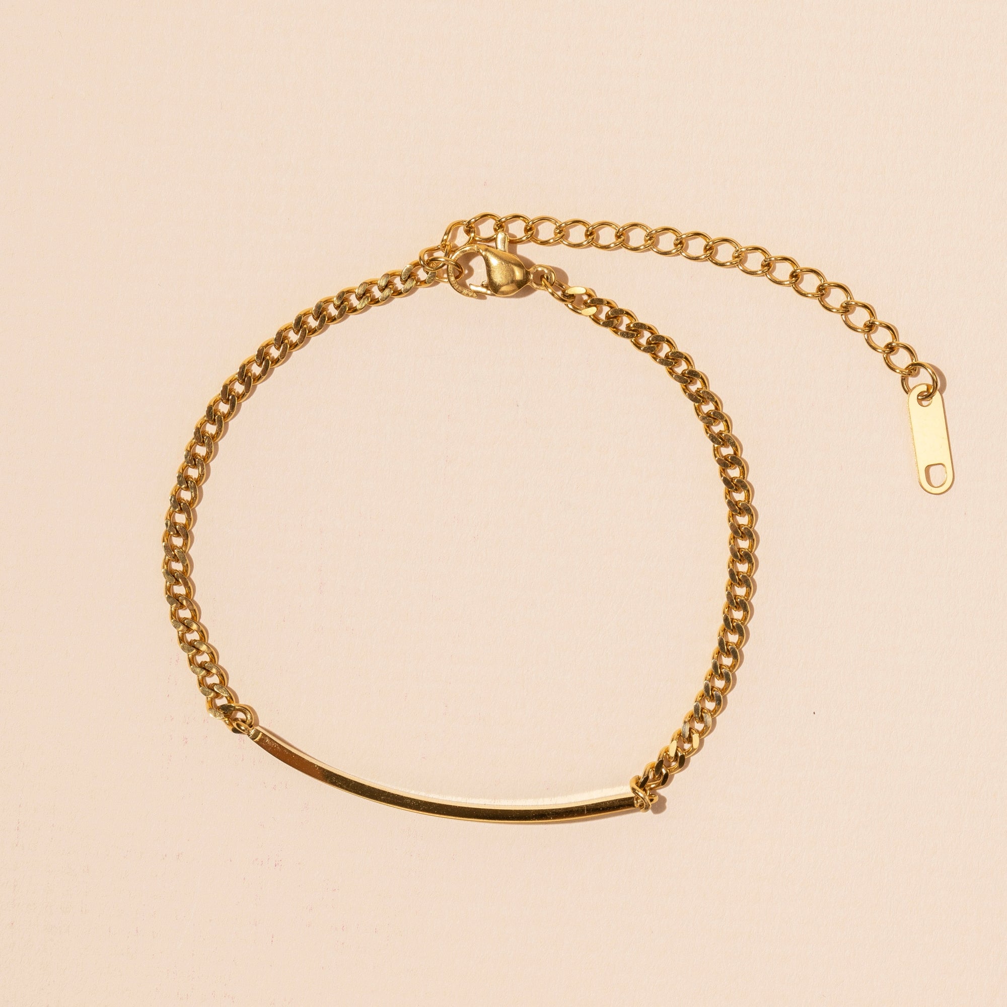 18K Gold-Dipped Stainless Steel Chain Link Bracelet