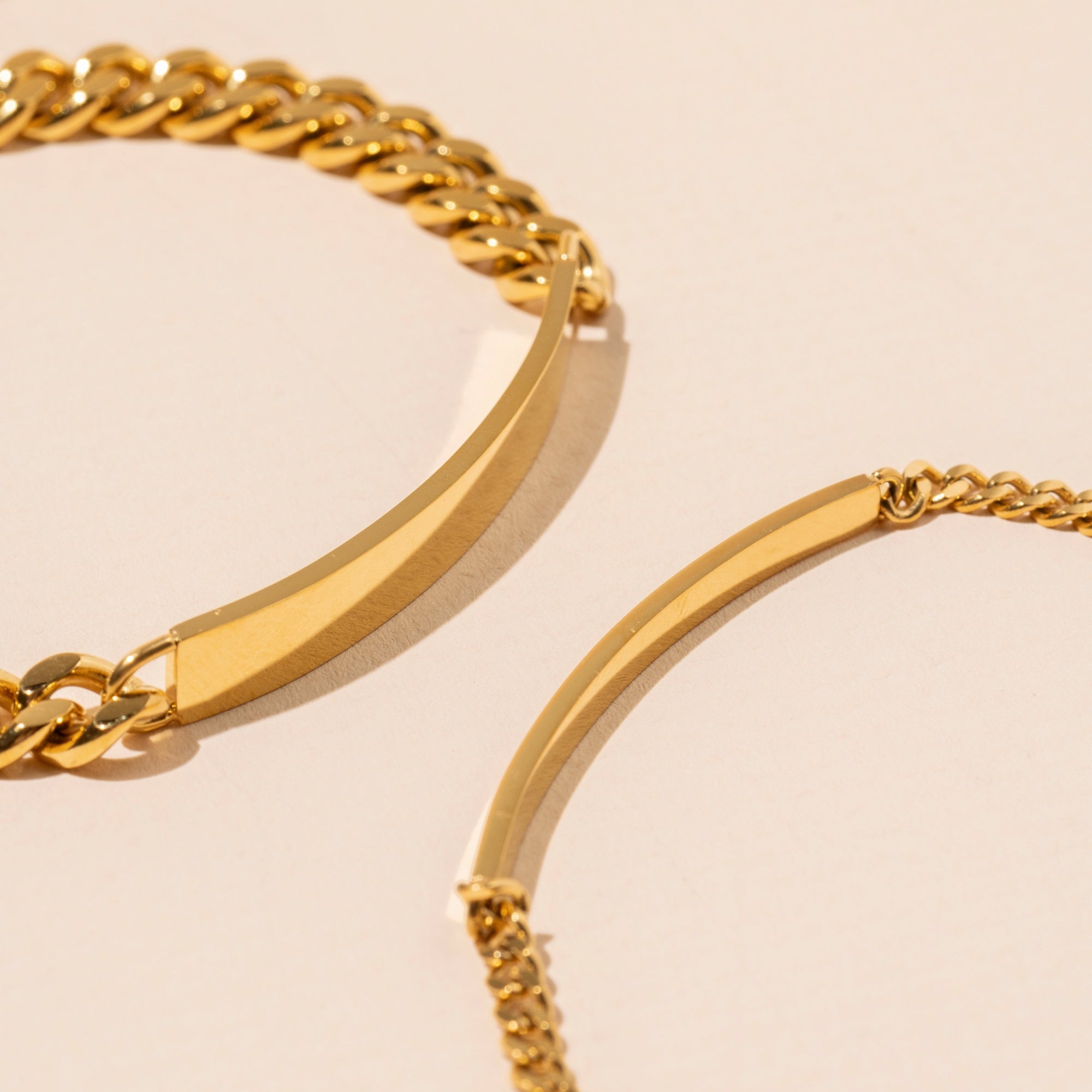 18K Gold-Dipped Stainless Steel Chain Link Bracelet