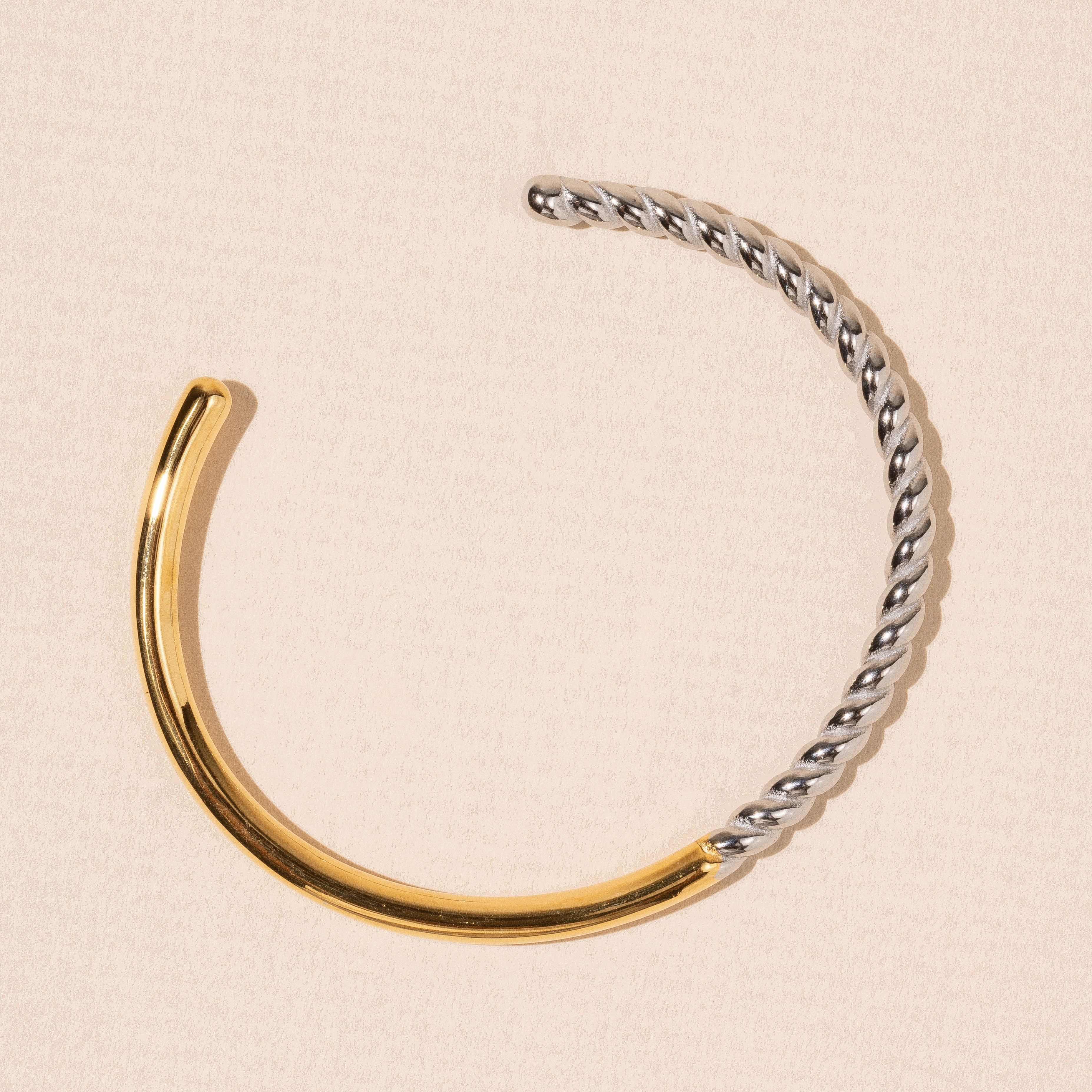 18K Gold dipped Stainless Steel Twisted Bracelet
