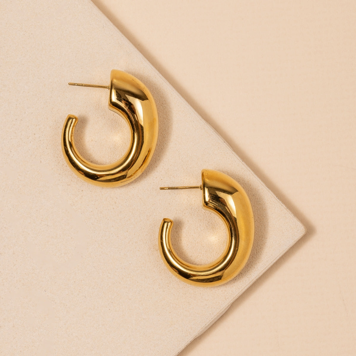 Open Hoop 18K Gold-Plated Stainless Steel | Earrings