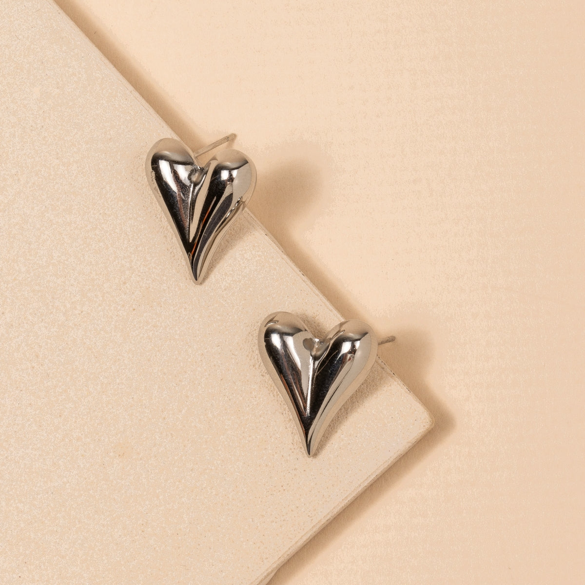 Heart 18K Gold-Plated Stainless Steel Stud | Earrings
