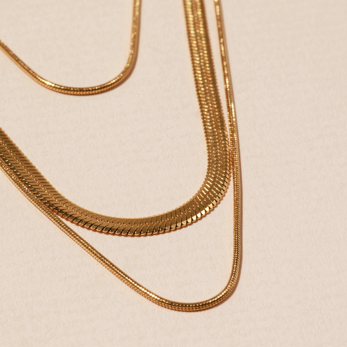 Layered 18K Gold-Plated Stainless Steel Necklace - Frem