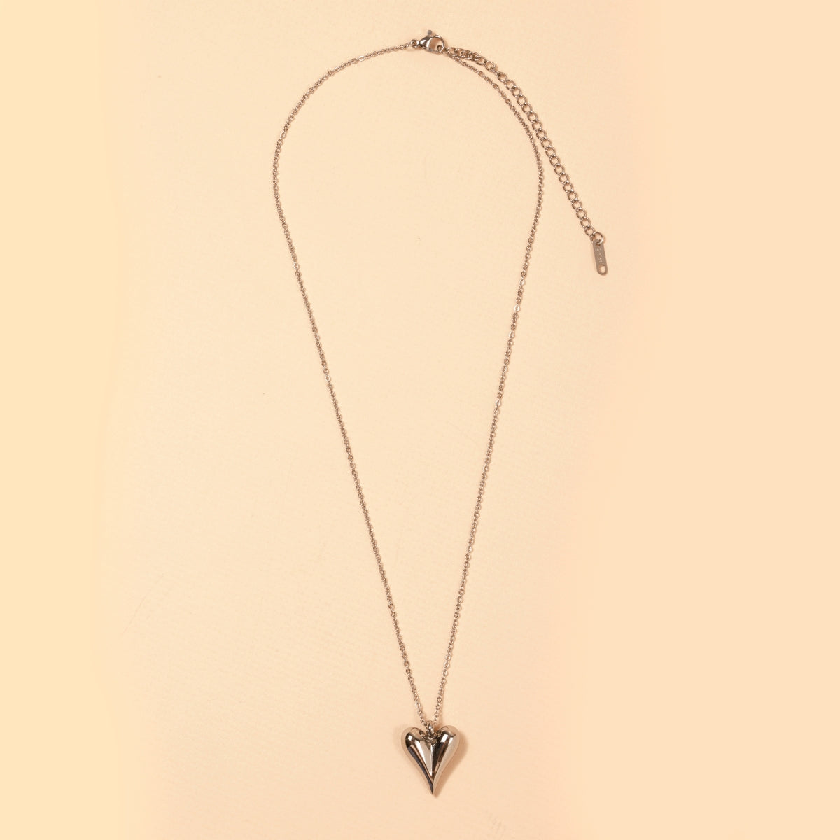 Heart Charm 18K Gold-Plated Stainless Steel Necklace