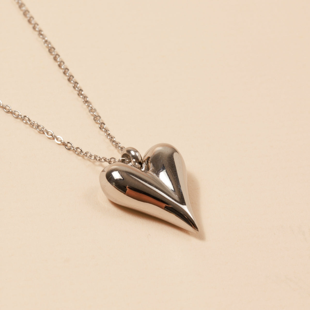 Heart Charm 18K Gold-Plated Stainless Steel Necklace