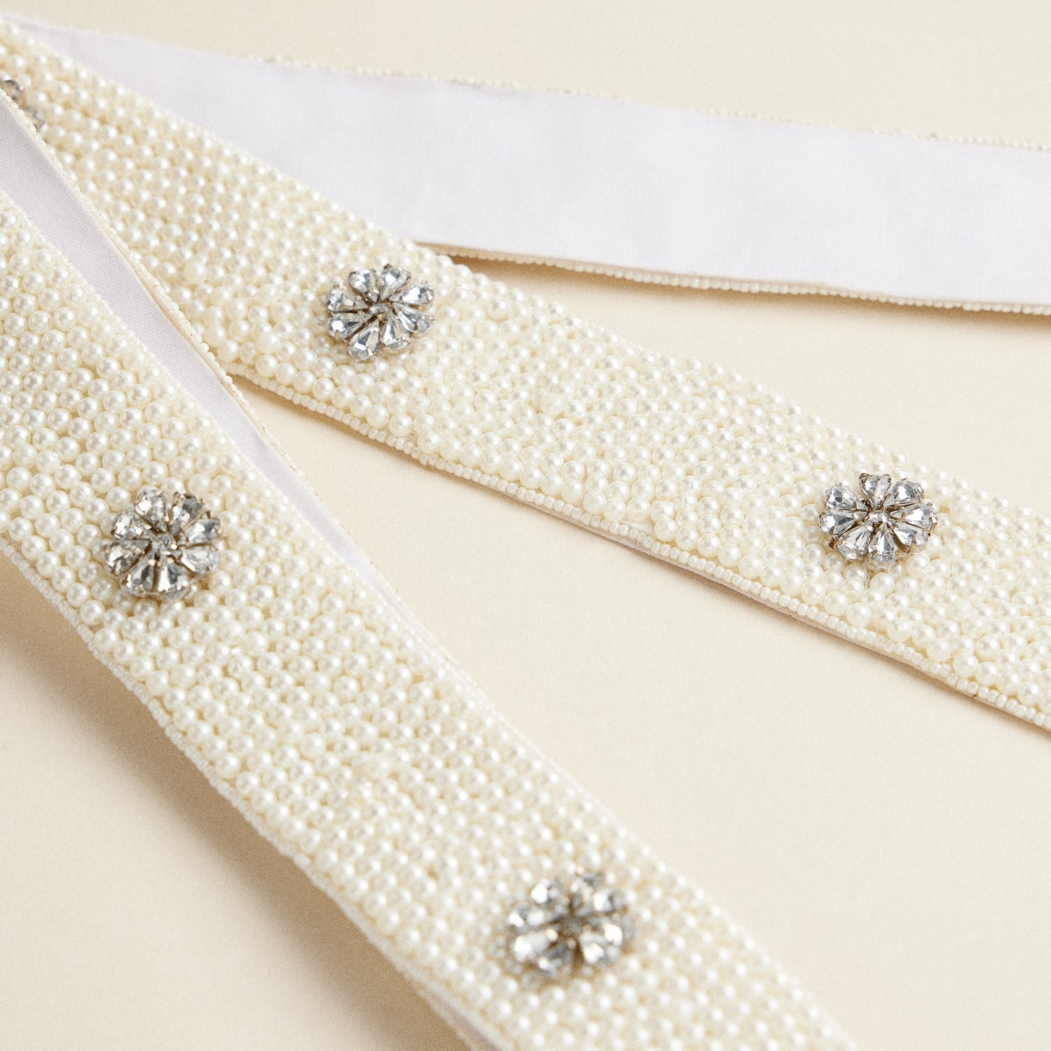 Pearl and Rhinestone Beaded Bag Strap – Classic Chic Accessory