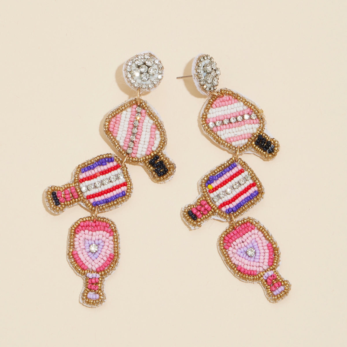 Elegant Sports Rocket Seed Beaded Dangling | Earrings