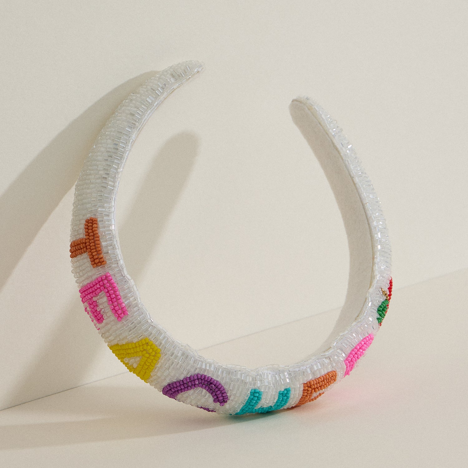 Teacher Beaded Headband | Handmade Colorful Seed Bead Hair Accessory | Back to School Gift