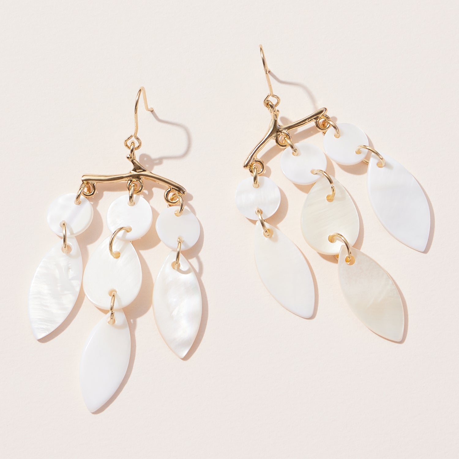 Dangling Mobile Art Shell Earrings