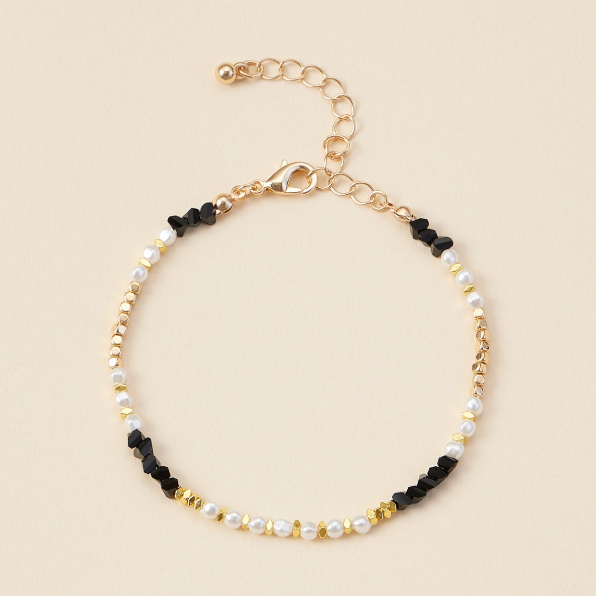 Pearl & Glass Bead Anklet - Frem