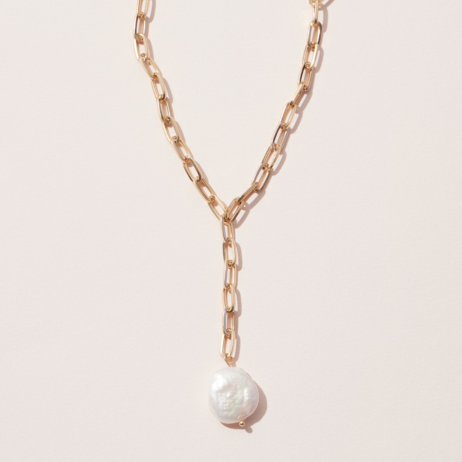 Y-Shape Freshwater Pearl Pendant Necklace