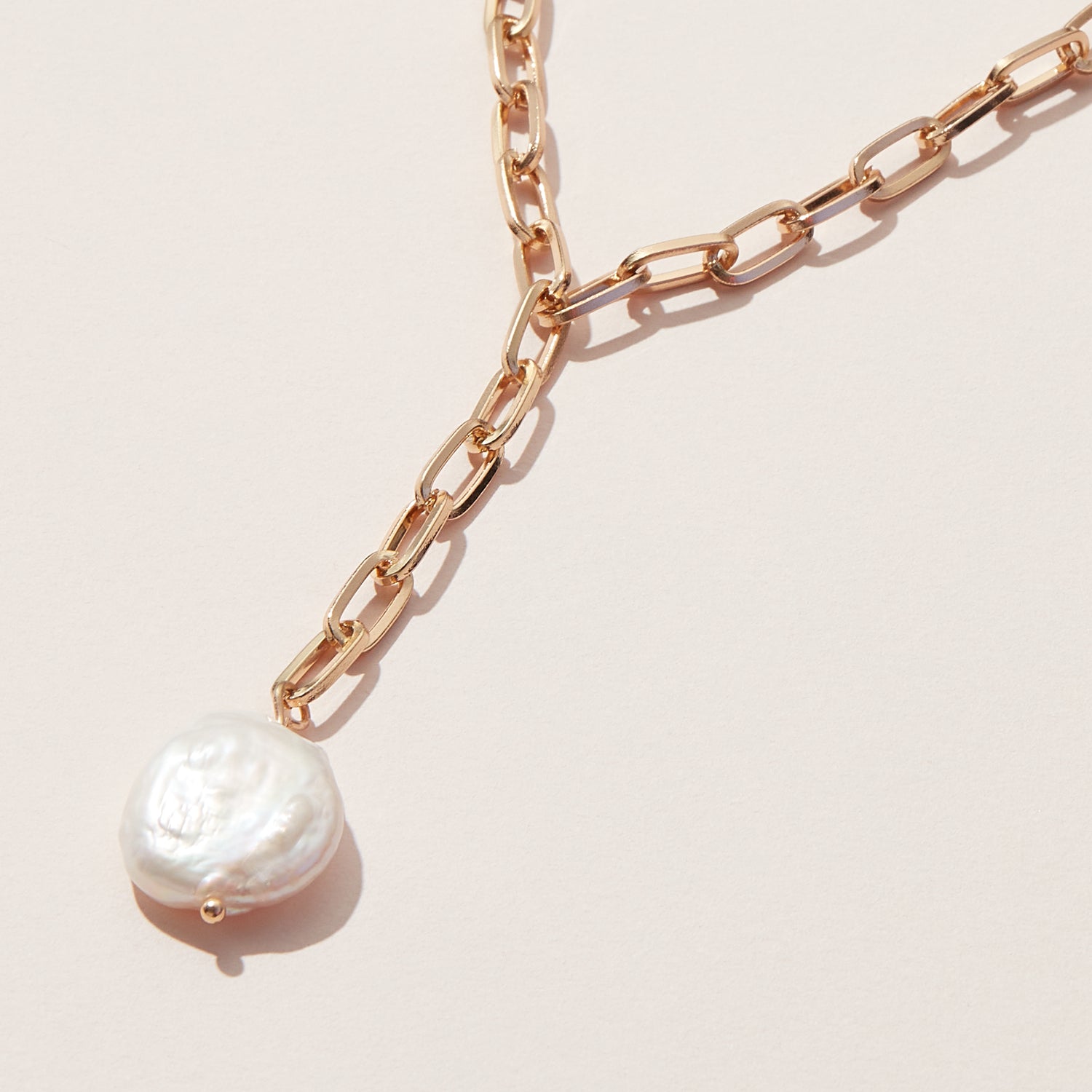 Y-Shape Freshwater Pearl Pendant Necklace