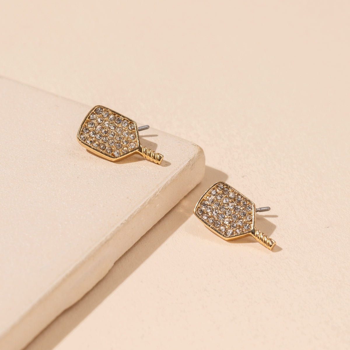 Pickleball 18K Gold-Plated Stud Earrings