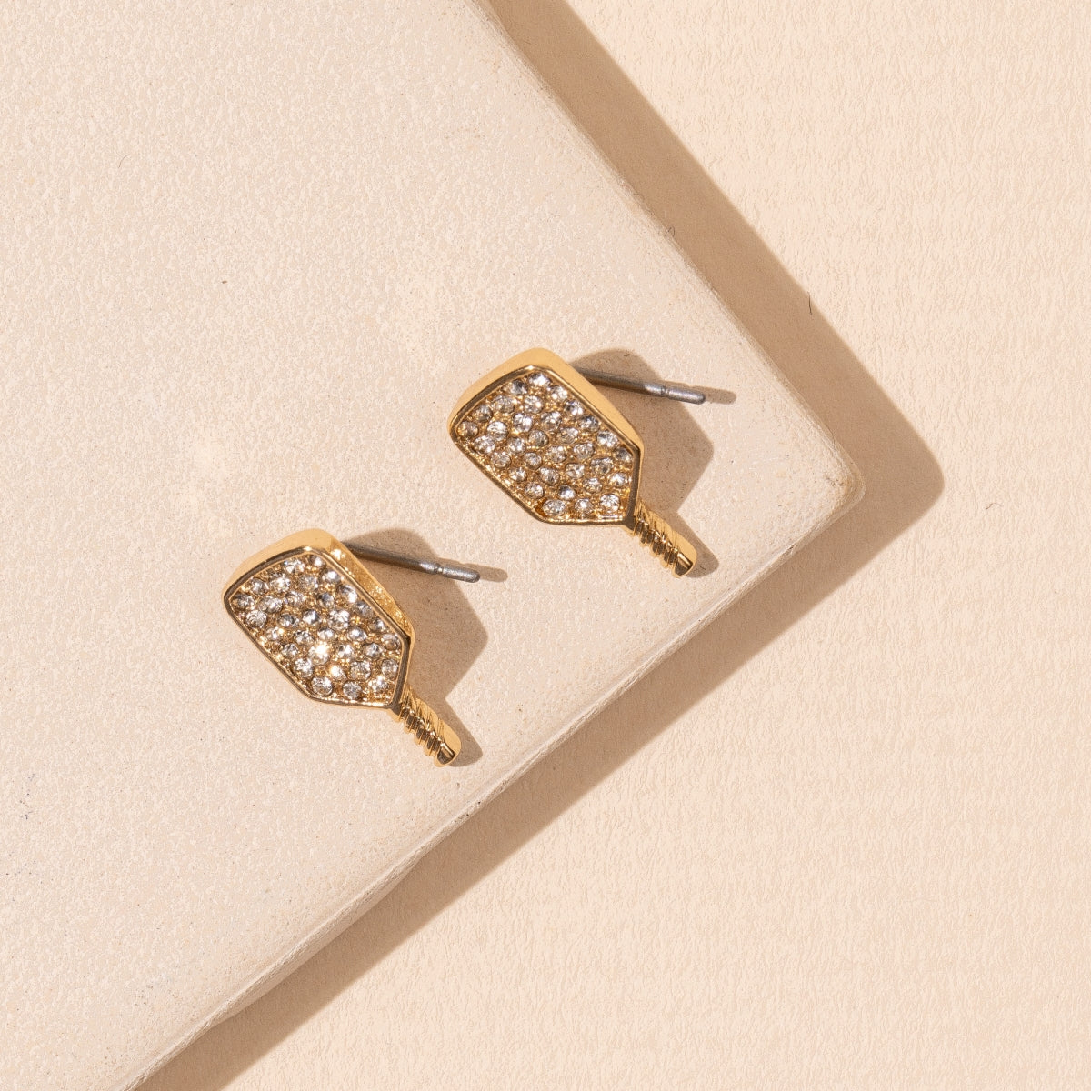 Pickleball 18K Gold-Plated Stud Earrings