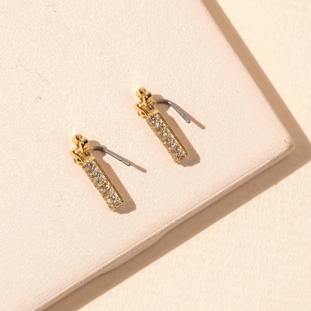 Golf Bag 18K Gold-Plated Stud Earrings