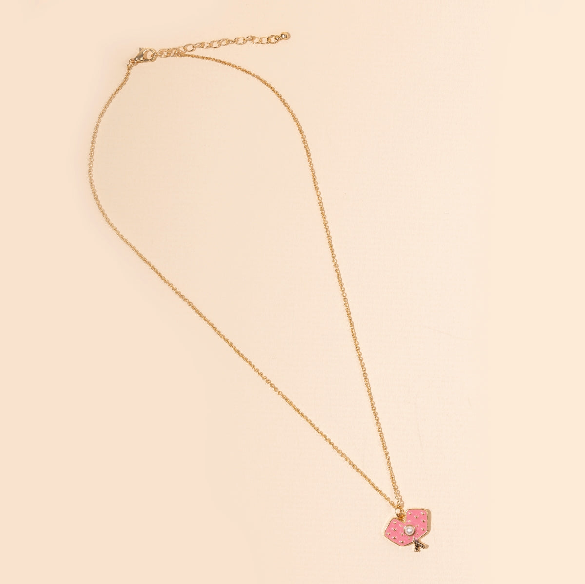 Enamel Pickleball 18K Gold-Plated Necklace