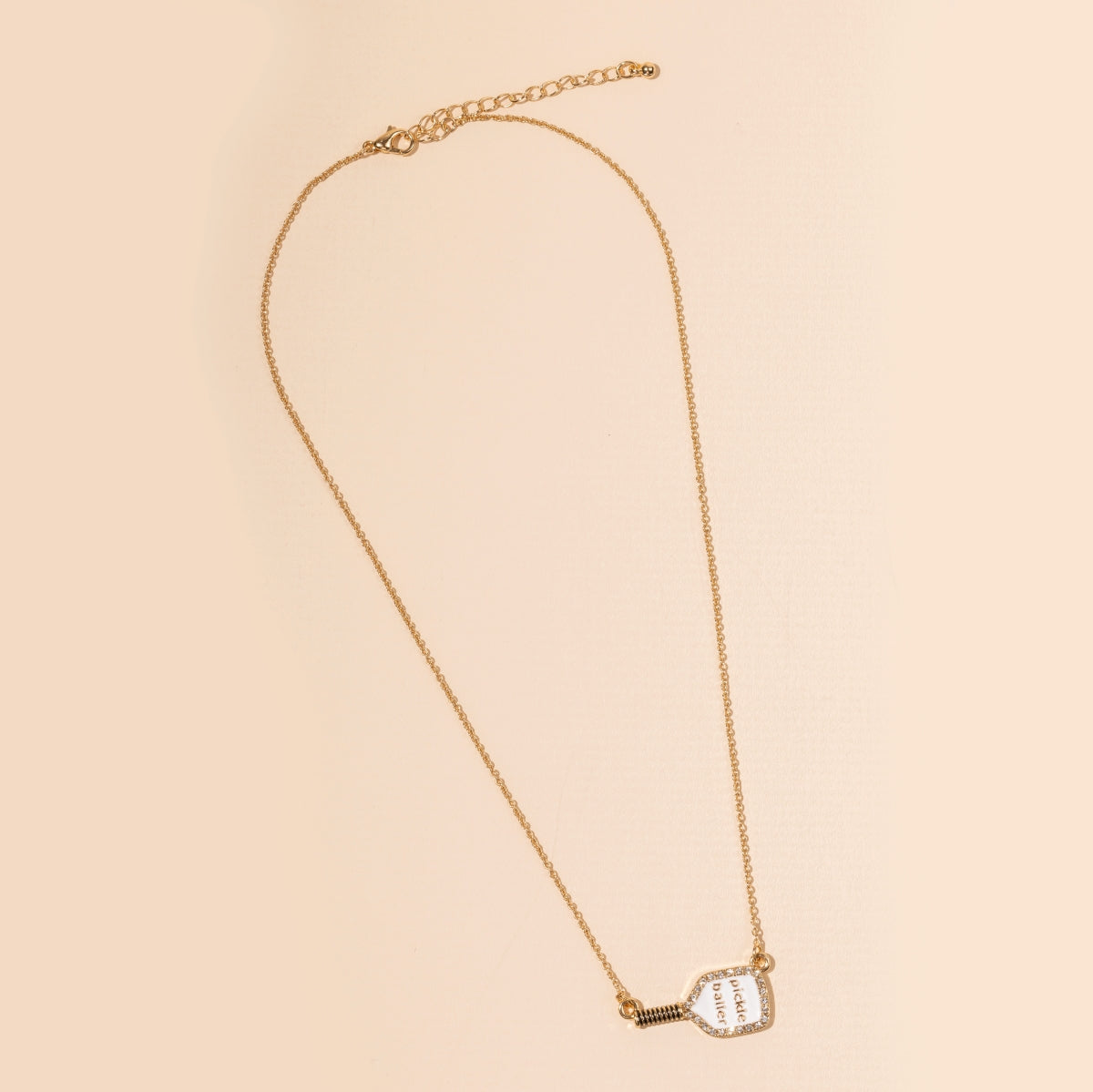 Enamel Pickle Baller 18K Gold-Plated Short Necklace