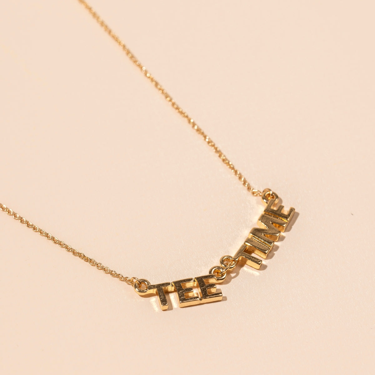 "Tee Time" 18K Gold Plated Short Necklace