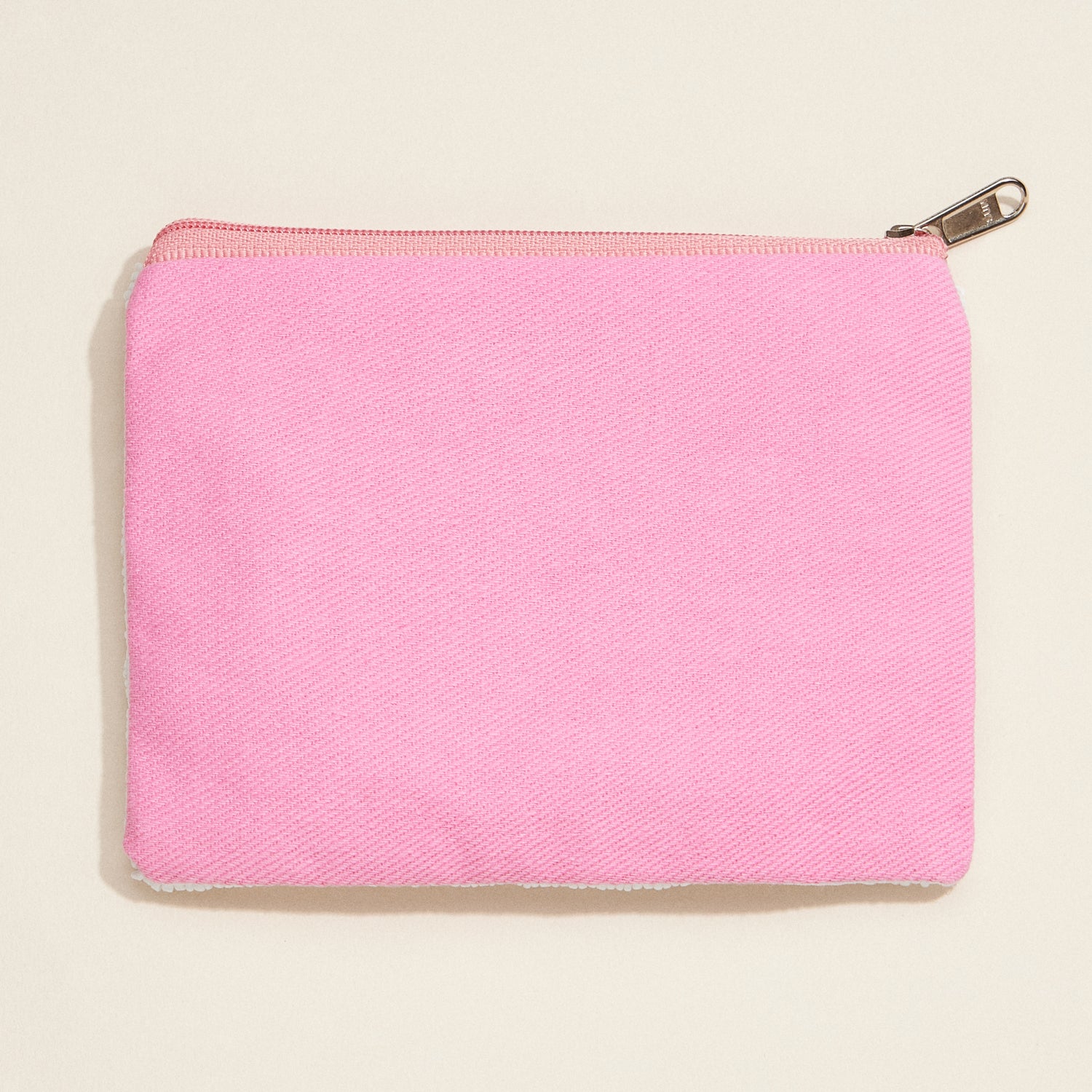 Embroidered Heartfelt Zip Pouch – Elegant Beaded Clutch for Meaningful Moments