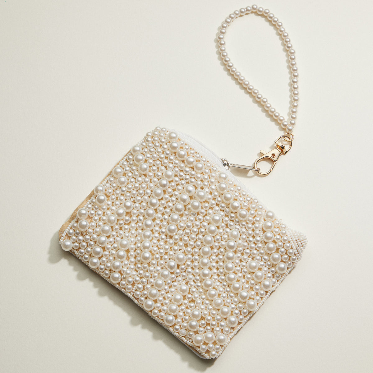Elegant Pearl Beaded Clutch