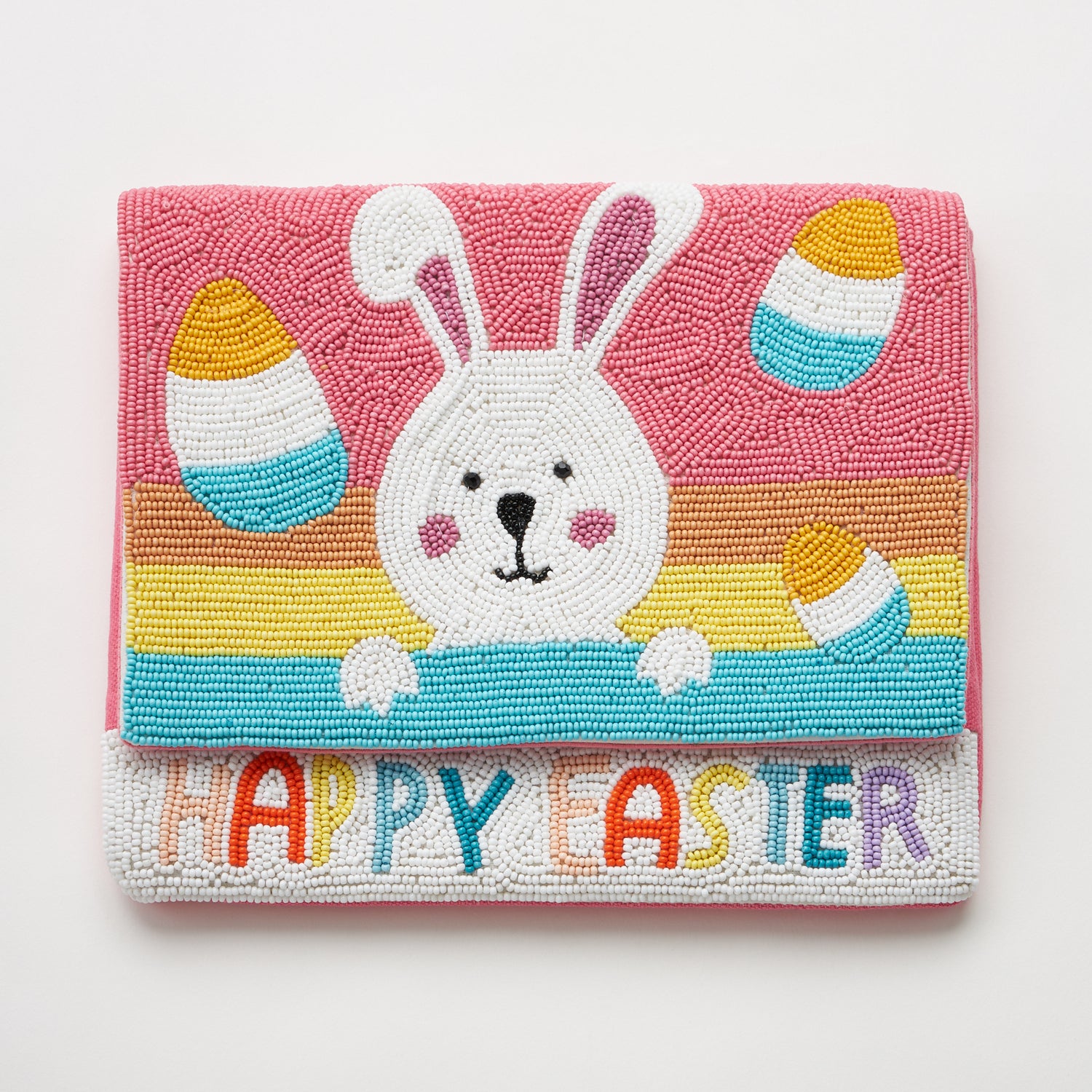 Easter Bunny Indian Beaded Clutch Bag