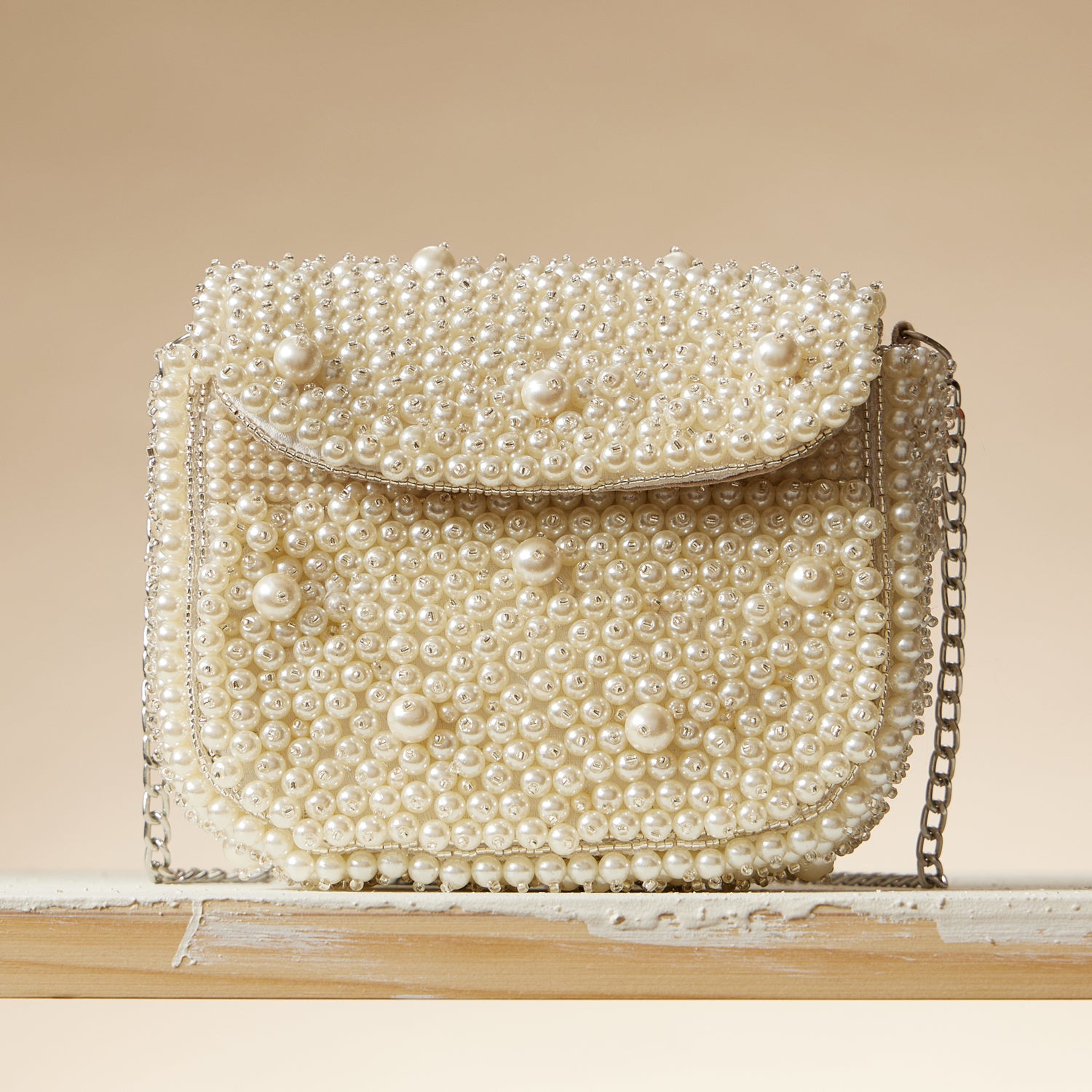 All Over Pearl Beaded Mini Bag