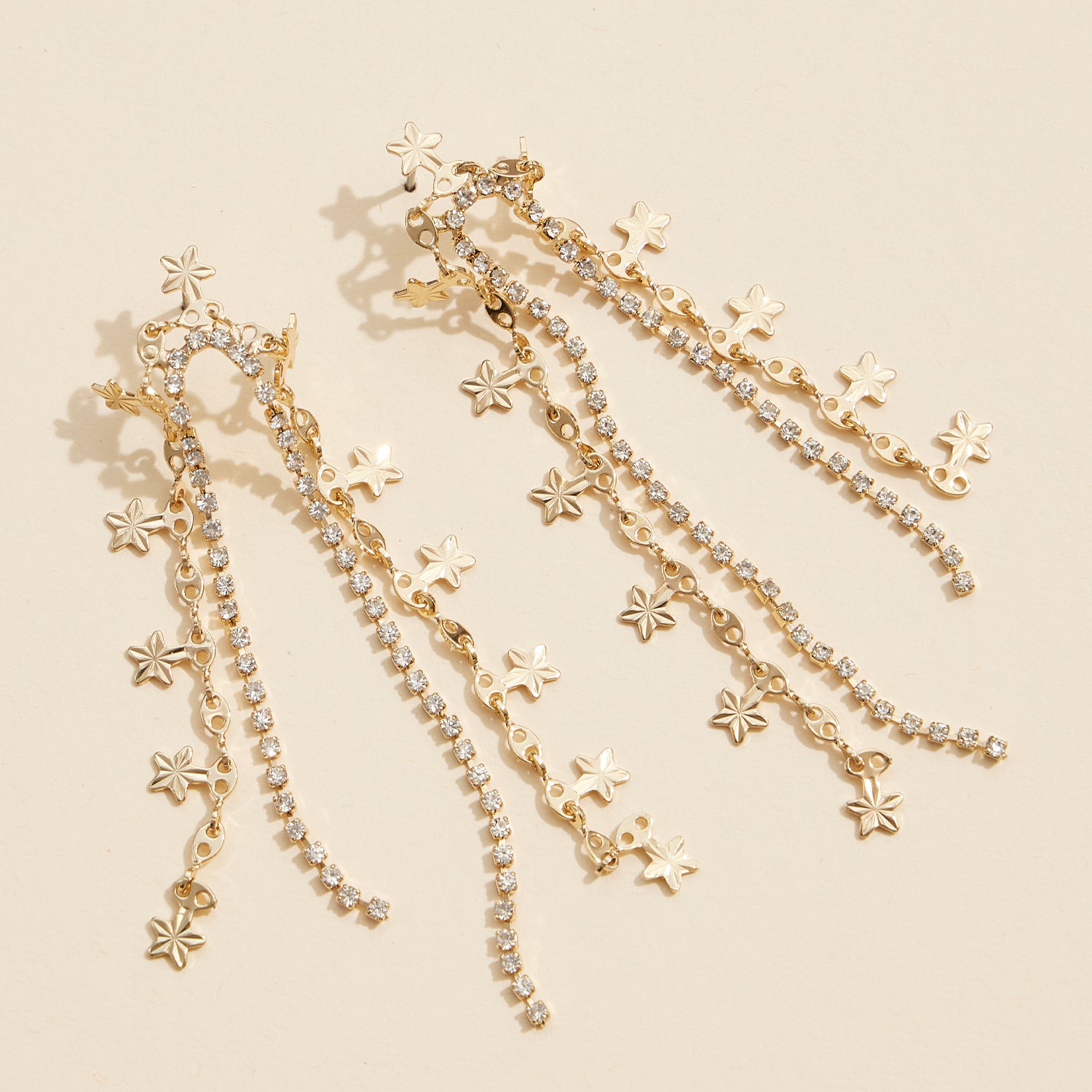 Sparkling Star Dangle Earrings for Elegant Holiday Style