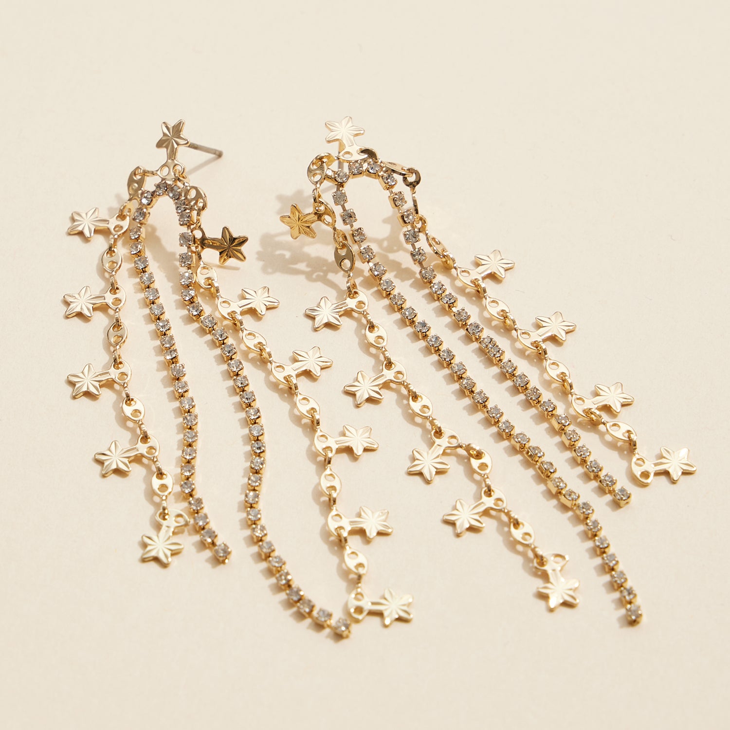 Sparkling Star Dangle Earrings for Elegant Holiday Style