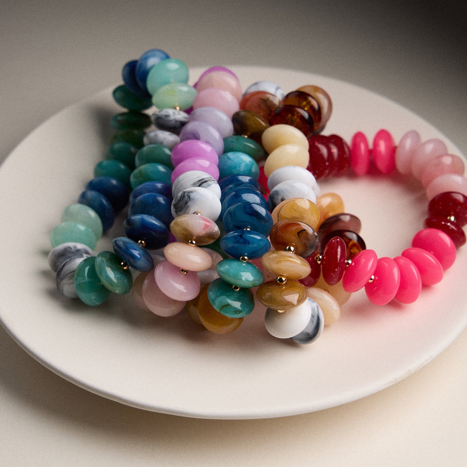 Ombre Resin Bead Stretch Bracelet