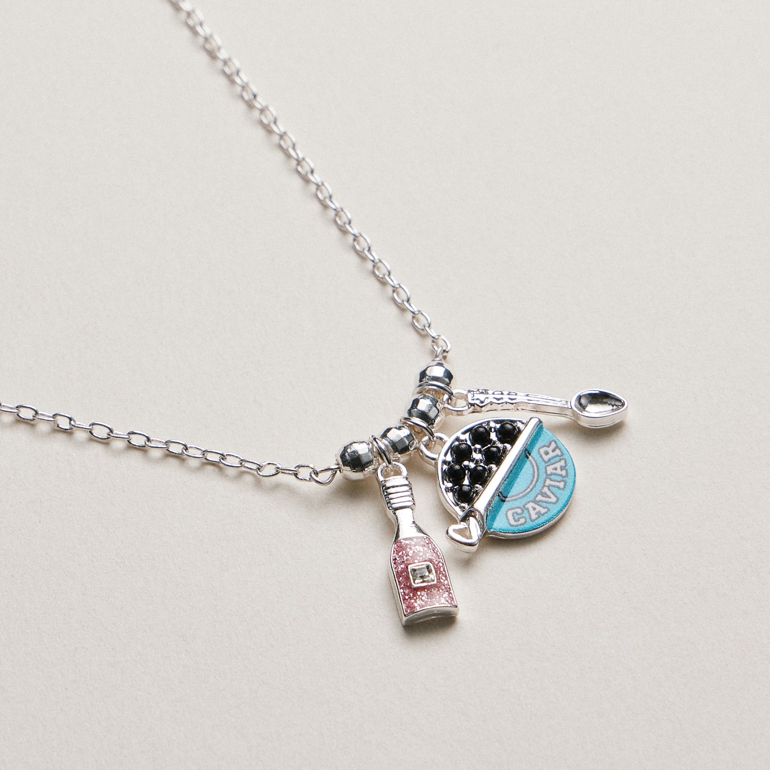 Caviar Charm Necklace | Whimsical Pendant Jewelry
