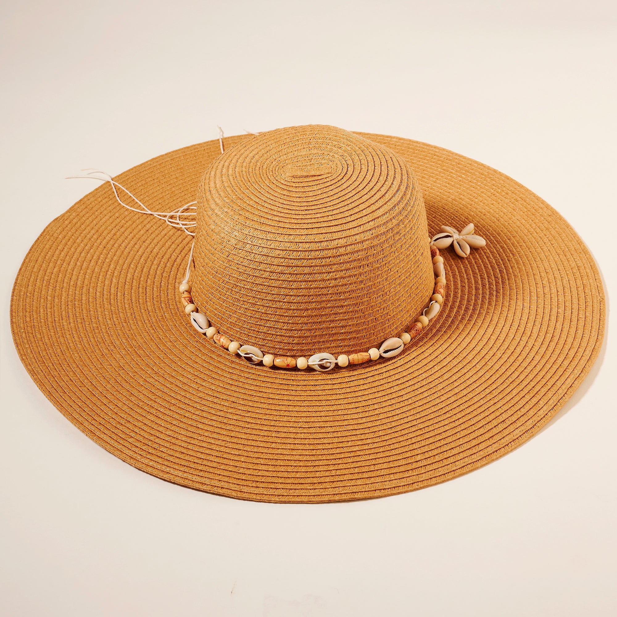 Sea Shell Straw Floppy Hat