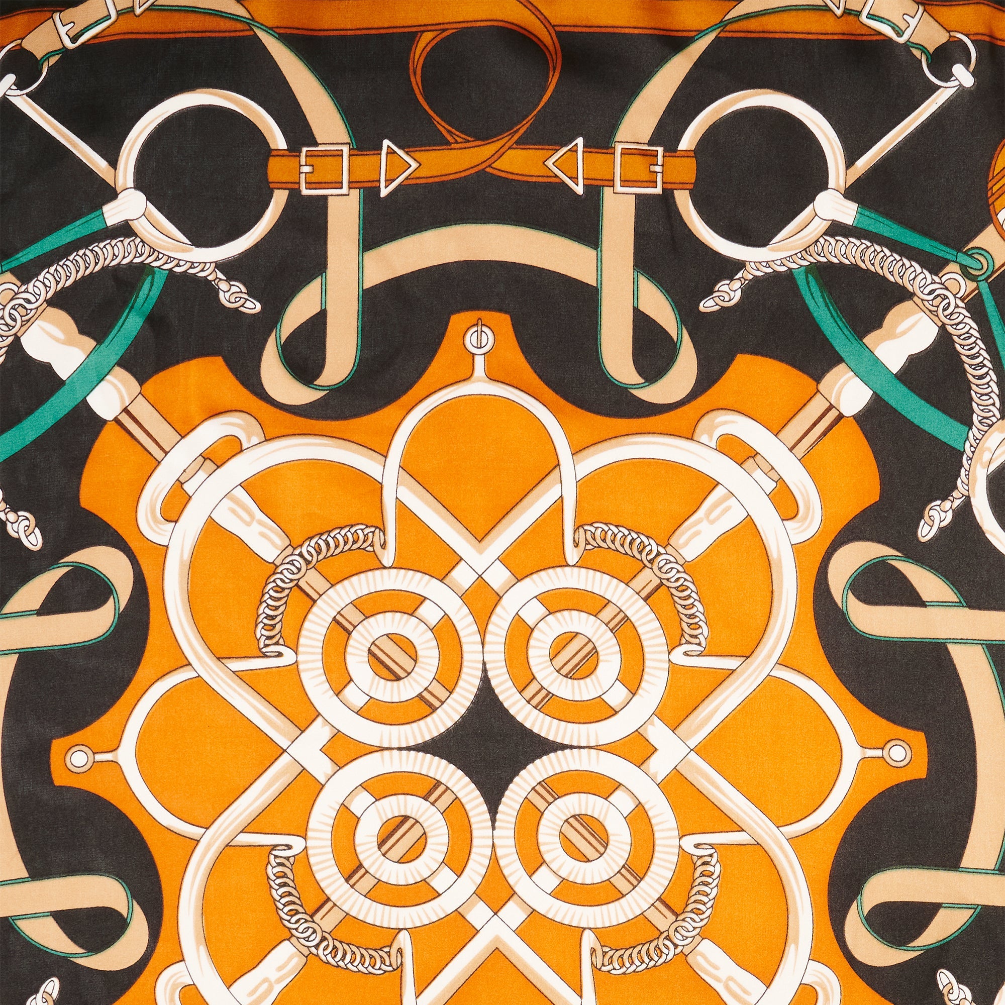 Modern Abstract Buckle Print Square Scarf