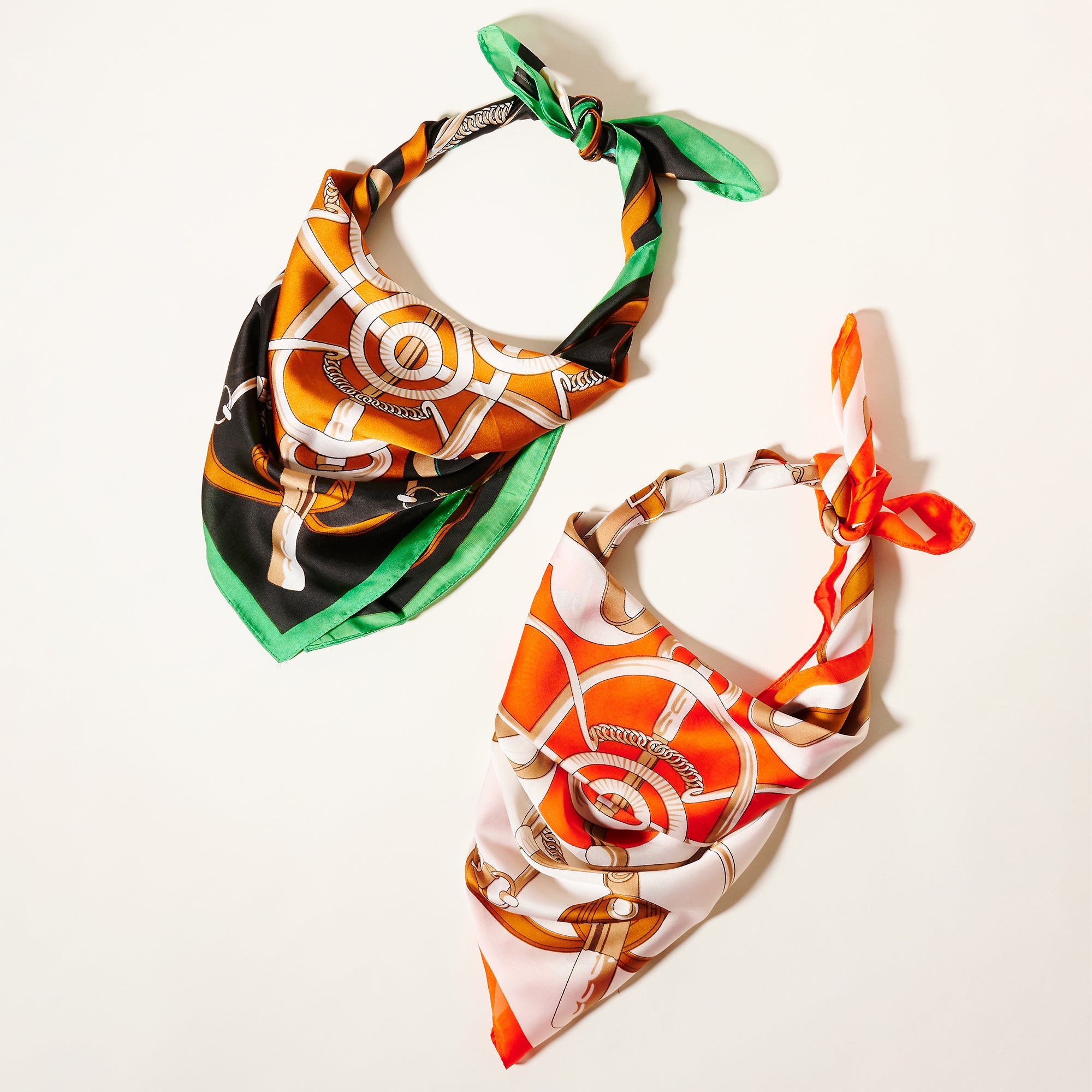 Abstract Buckle Print Square Scarf