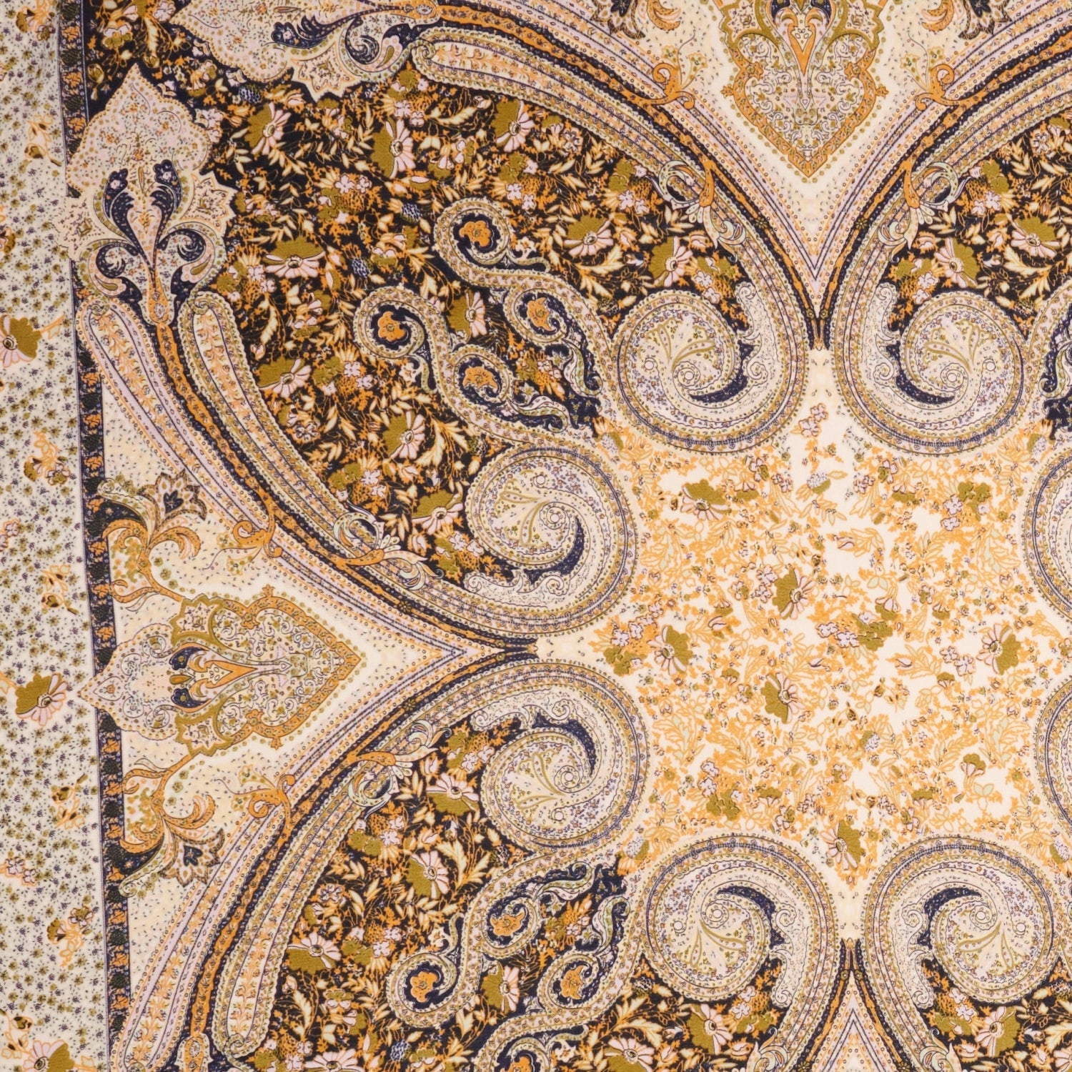 Elegant Paisley Print Square Scarf