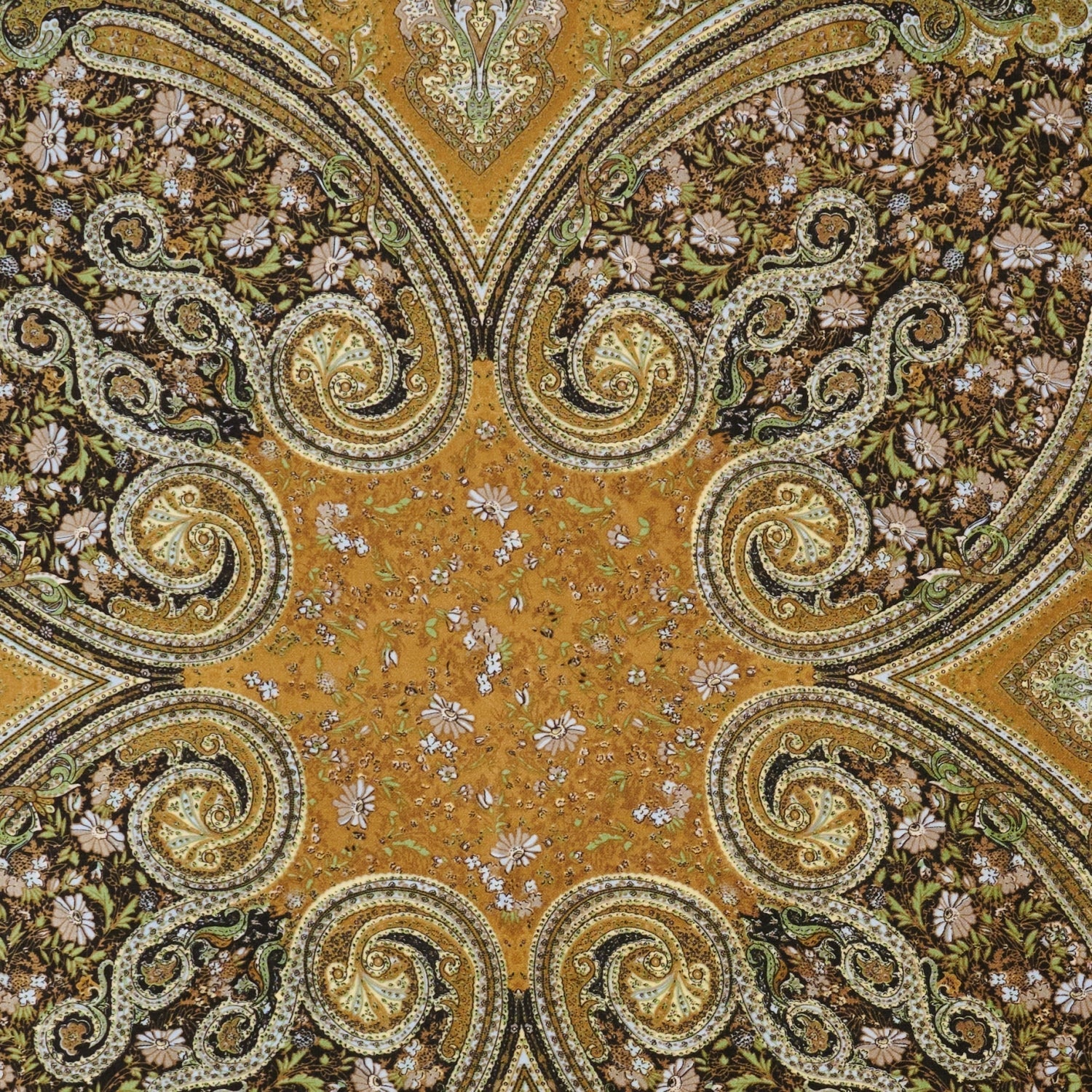 Elegant Paisley Print Square Scarf