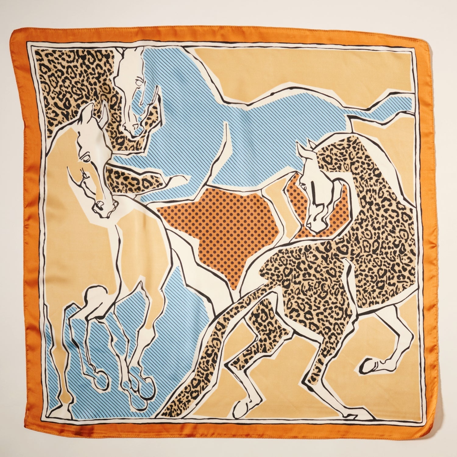 Leopard Horse Print Square Scarf