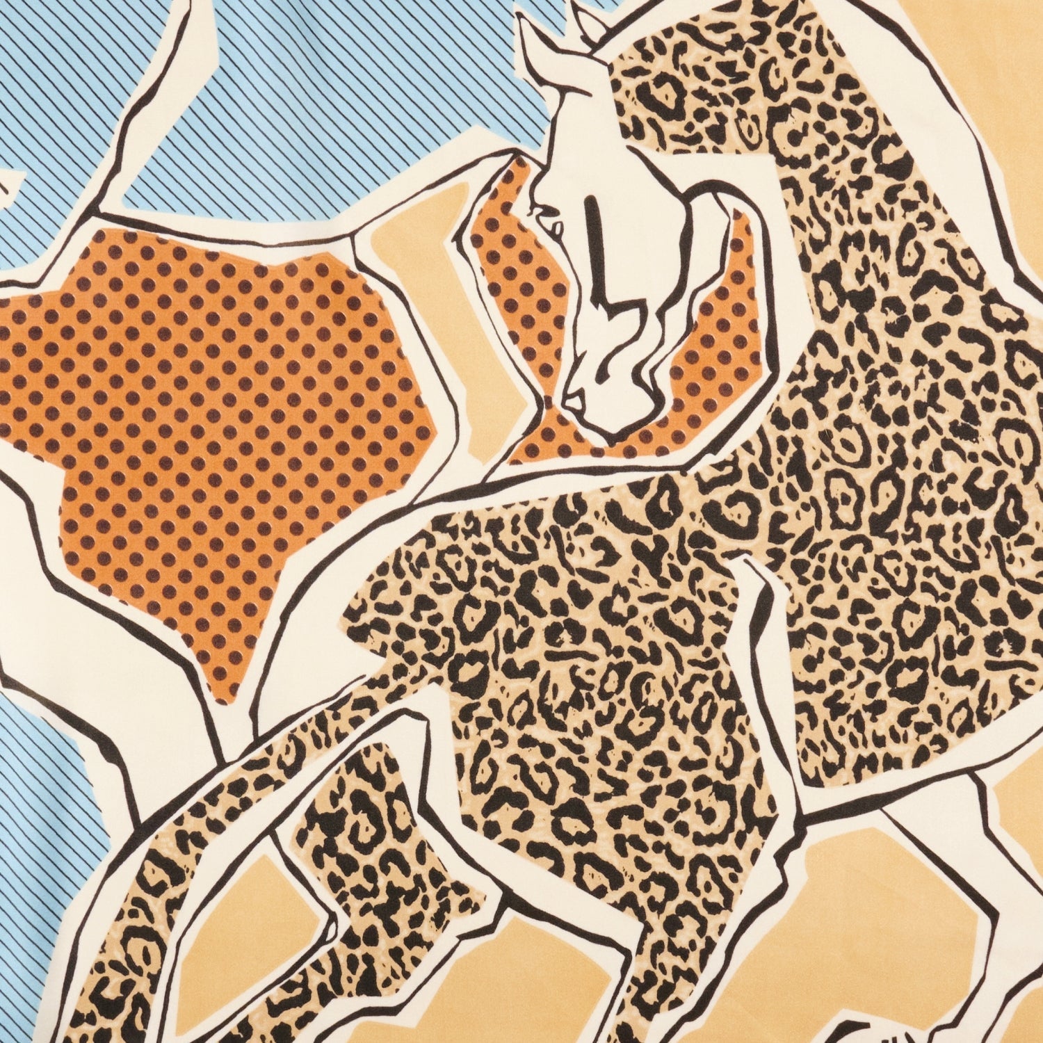 Chic Leopard Horse Print Square Scarf