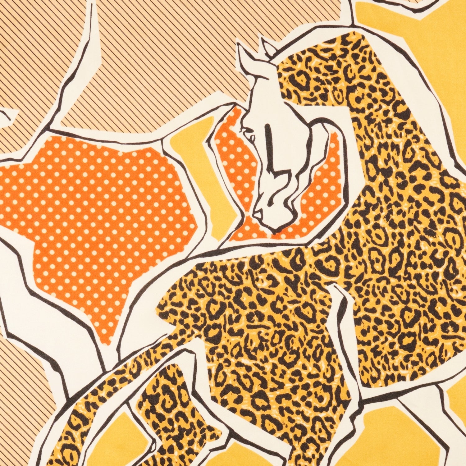 Chic Leopard Horse Print Square Scarf