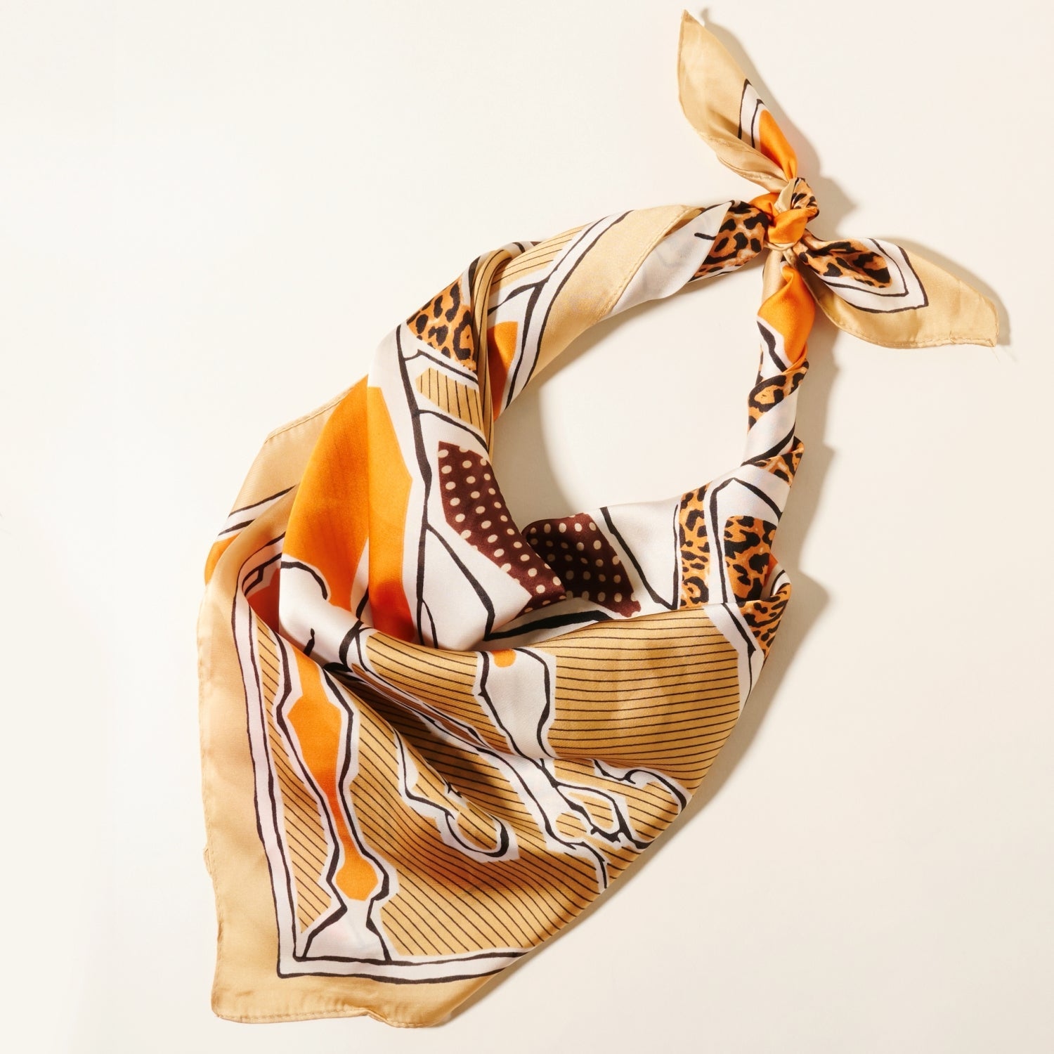 Chic Leopard Horse Print Square Scarf