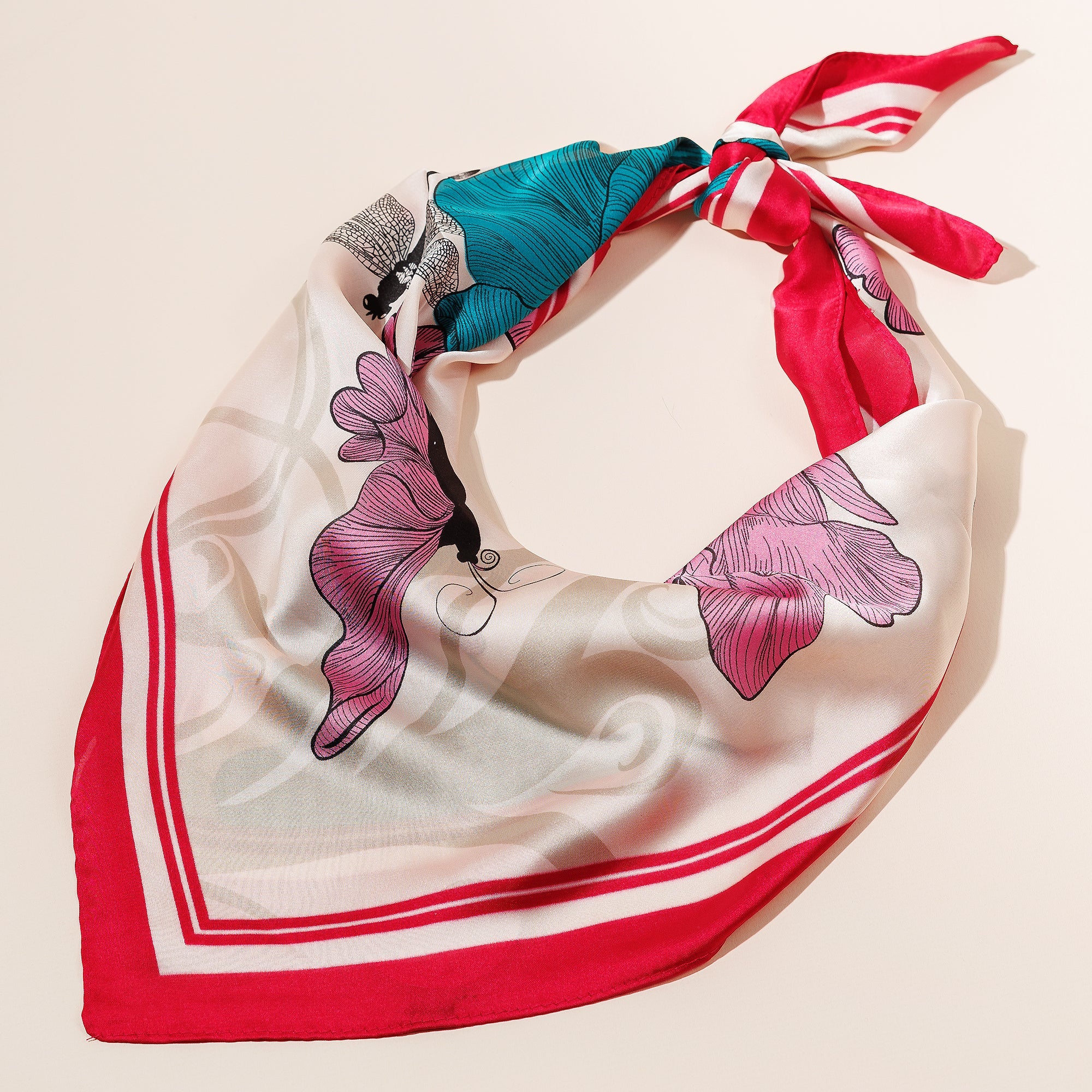 Flower Print Square Scarf