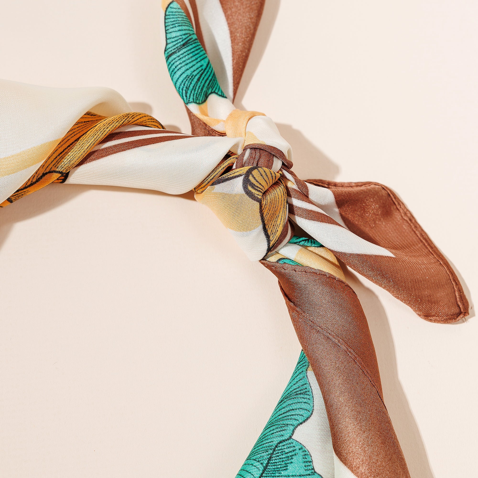 Delicate Flower Print Square Scarf