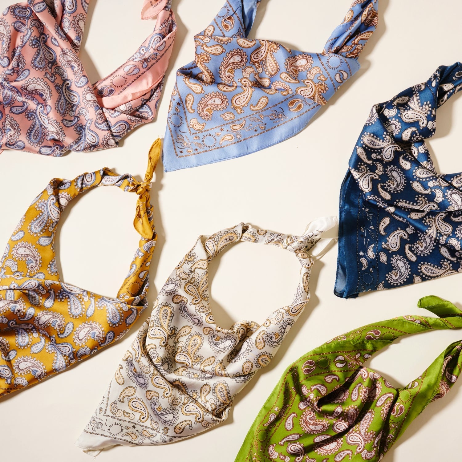 Paisley Print Square Scarf