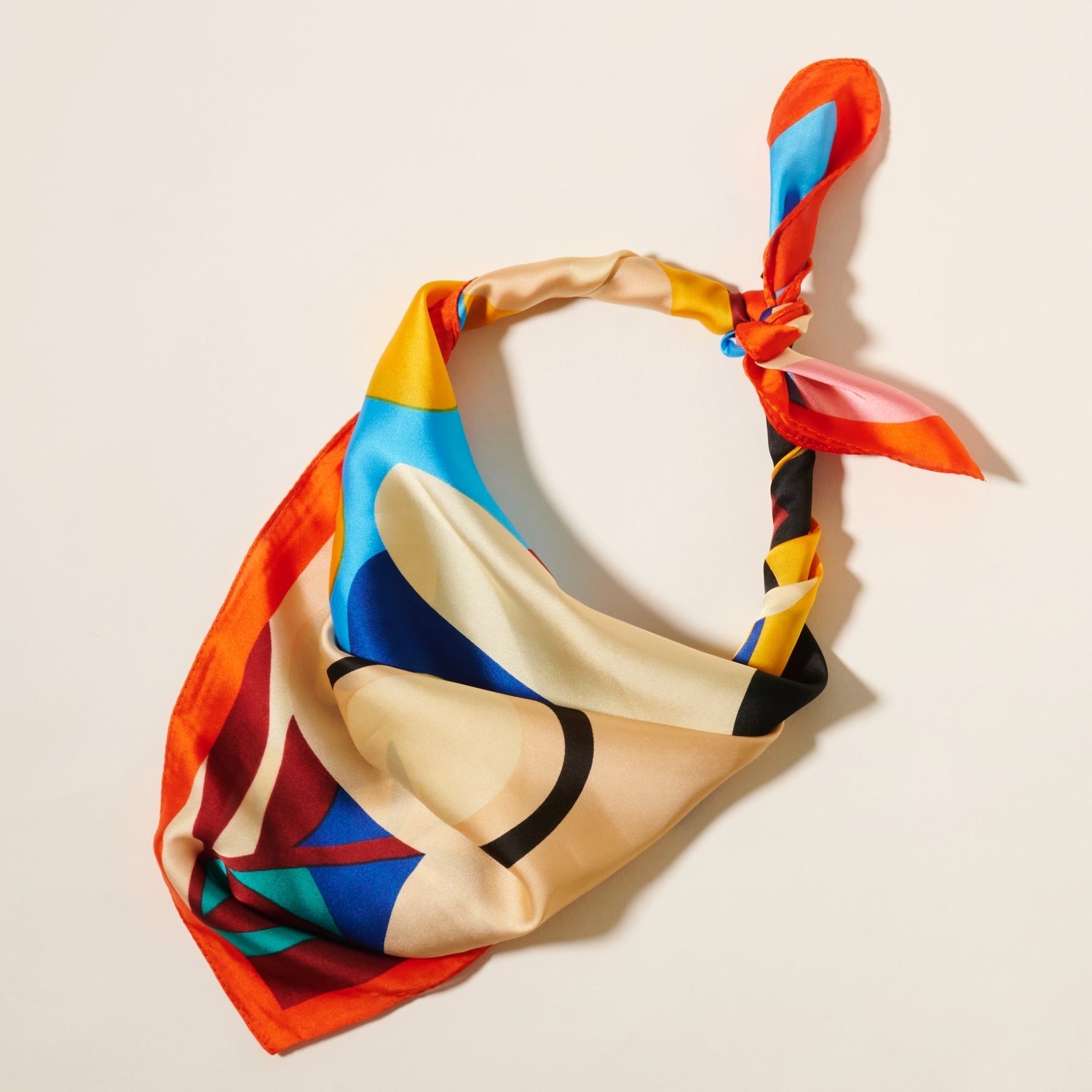 Stylish Large Flower Graphic Print Square Scarf