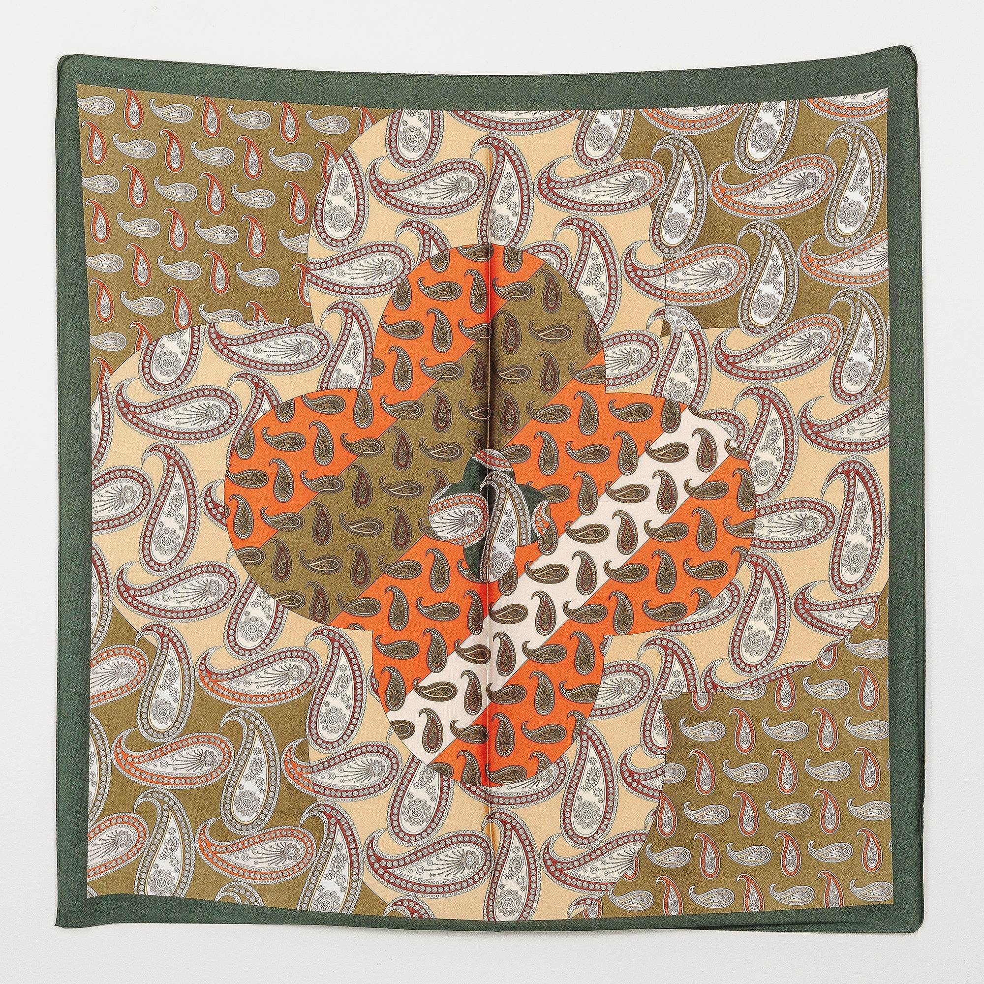 Chic Clover Paisley Print Square Scarf