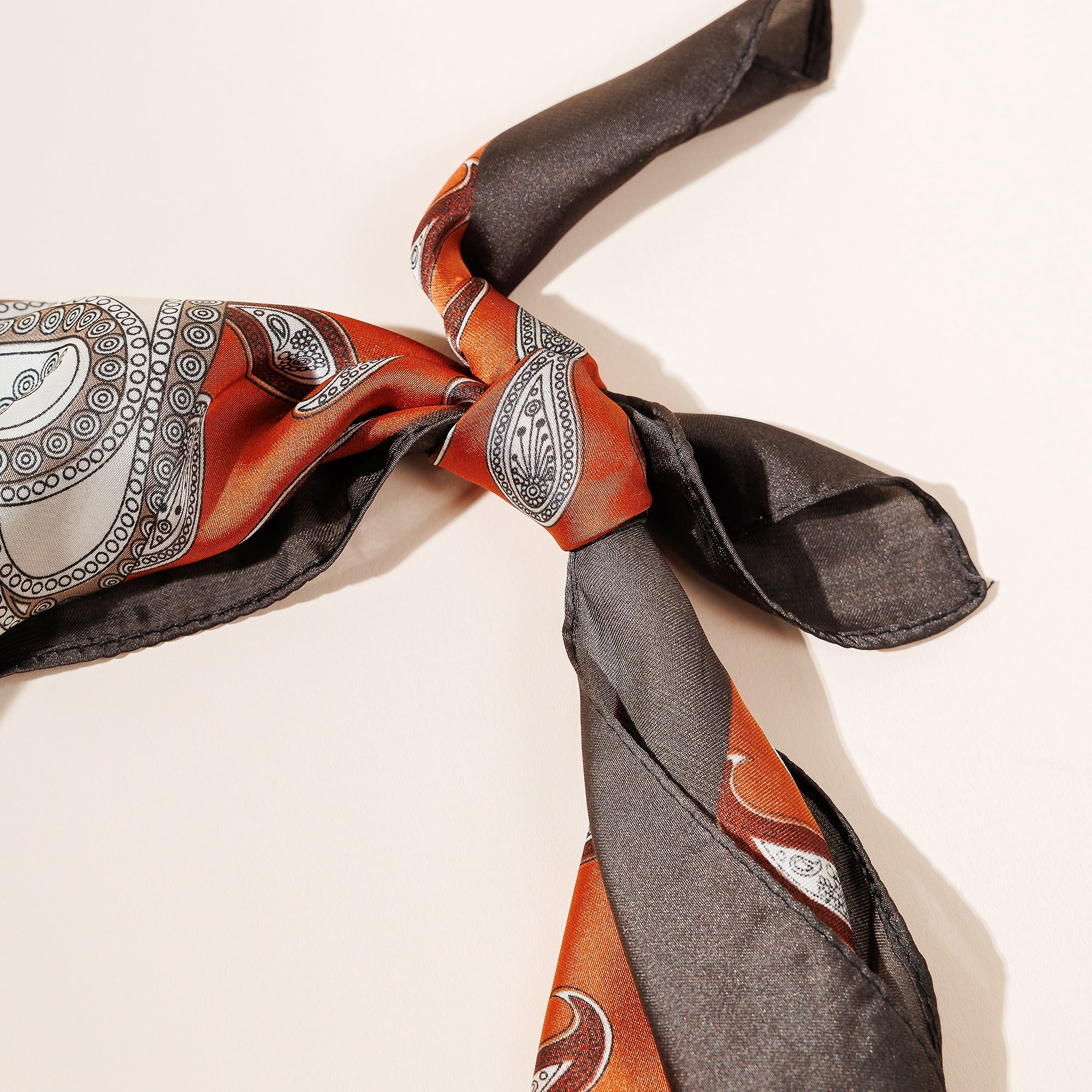 Chic Clover Paisley Print Square Scarf