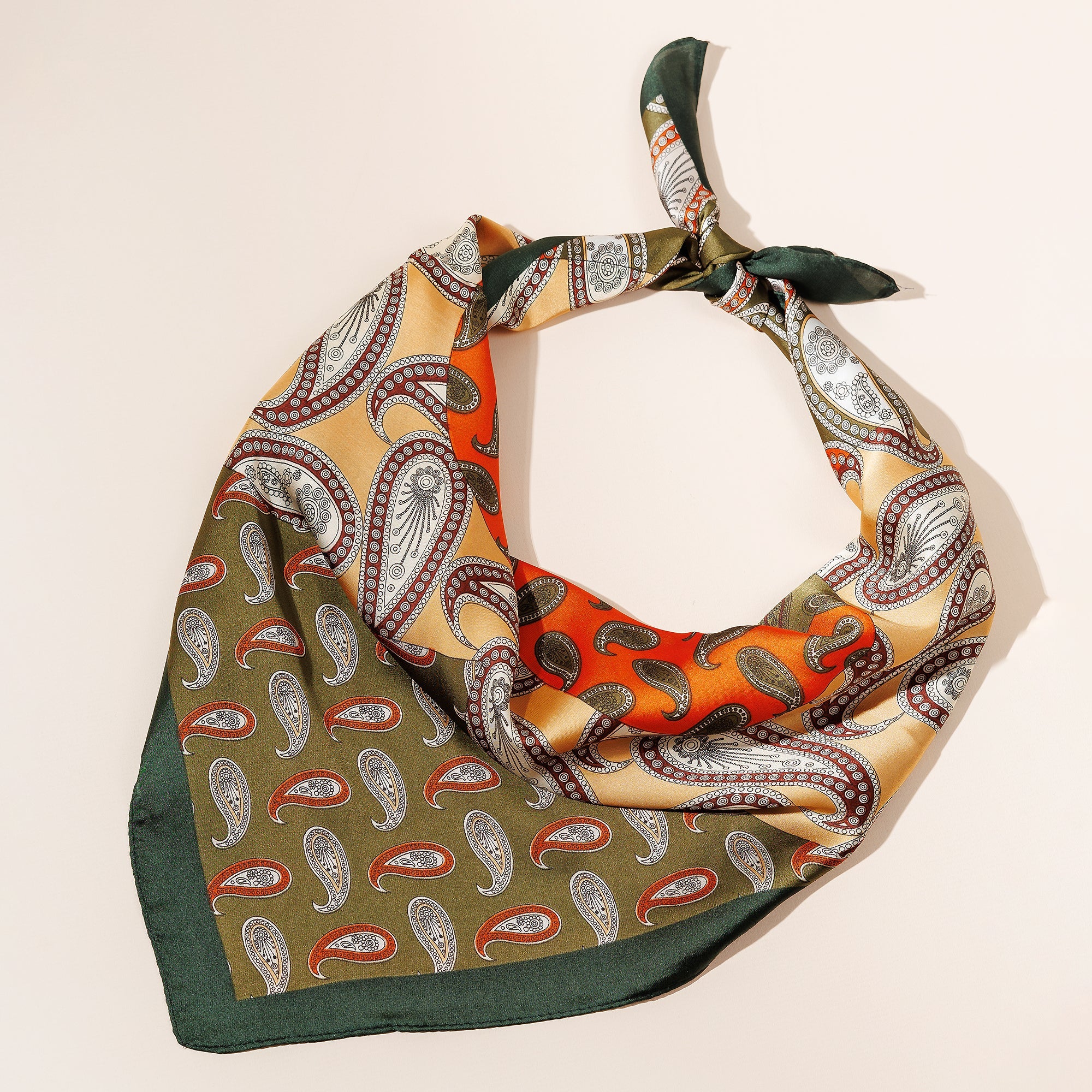 Clover Paisley Print Square Scarf