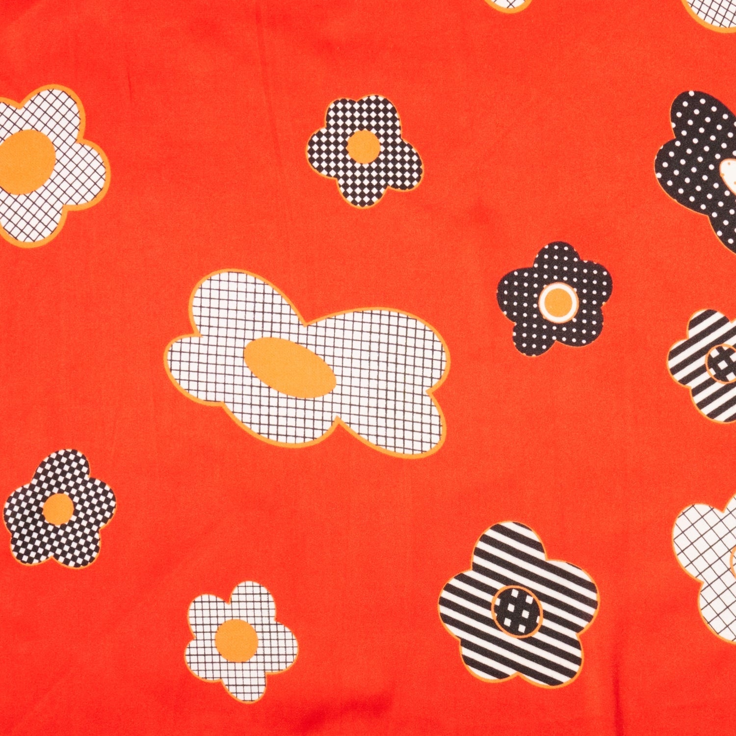 Elegant Flower Pattern Square Scarf